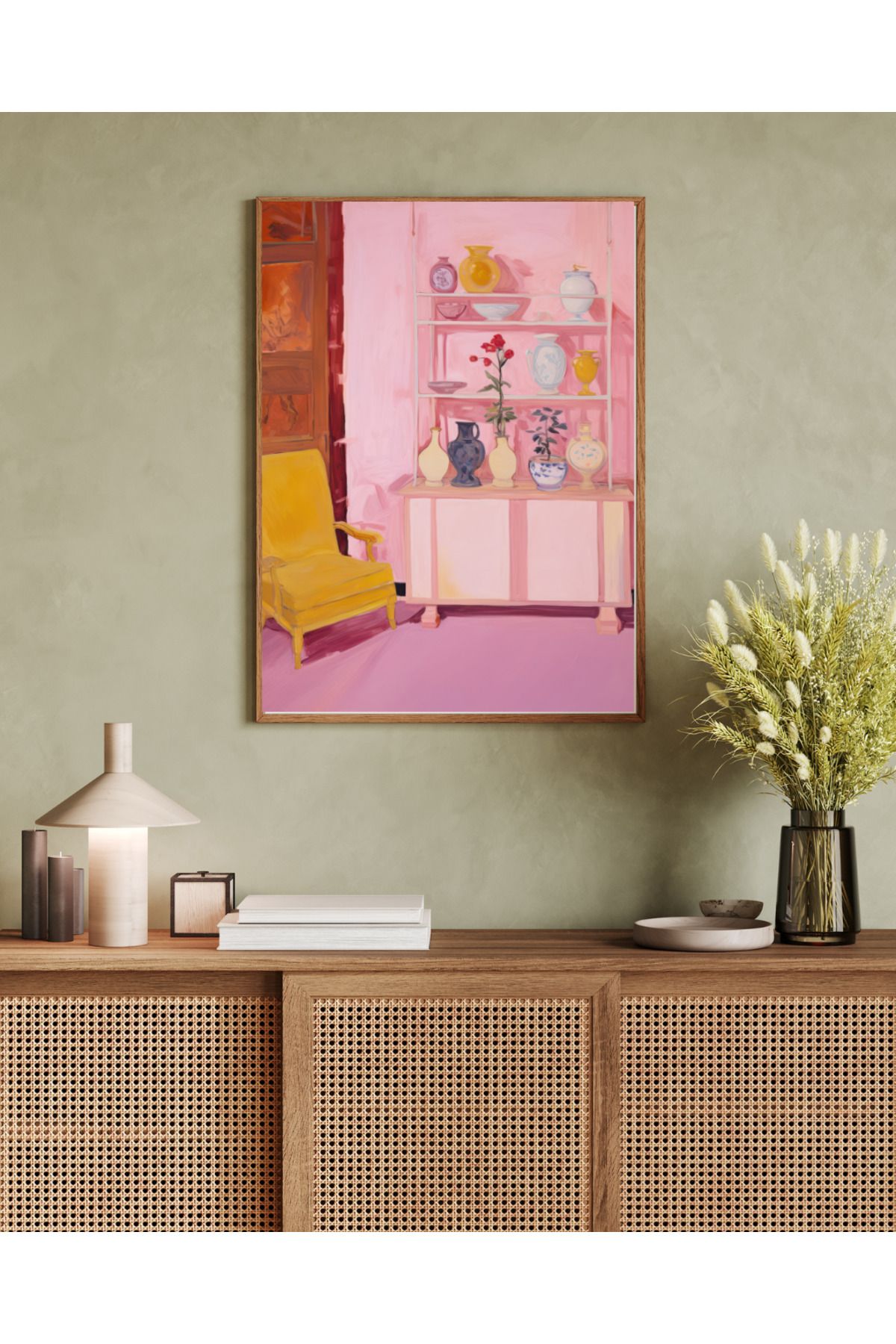woodhomeworks tek parça salon ofis dekor tablo