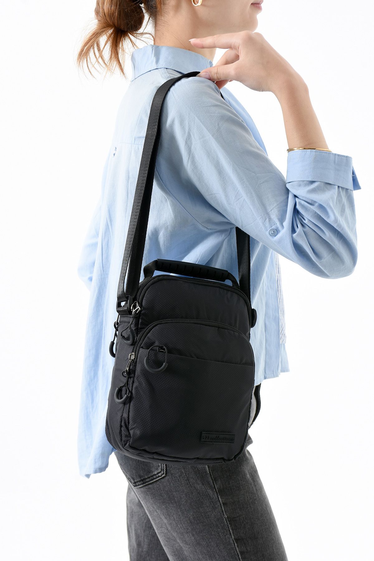 Çanta Trend 571 Collections Çanta Üç Bölmeli Unisex Göğüs (Bodybag) - El Çantası Vizon (Model: 571-9P)