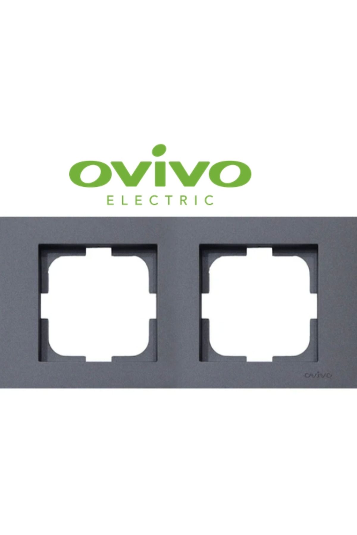 AC BOX-Smoked double frame grano - compatible frame for socket and switch 2