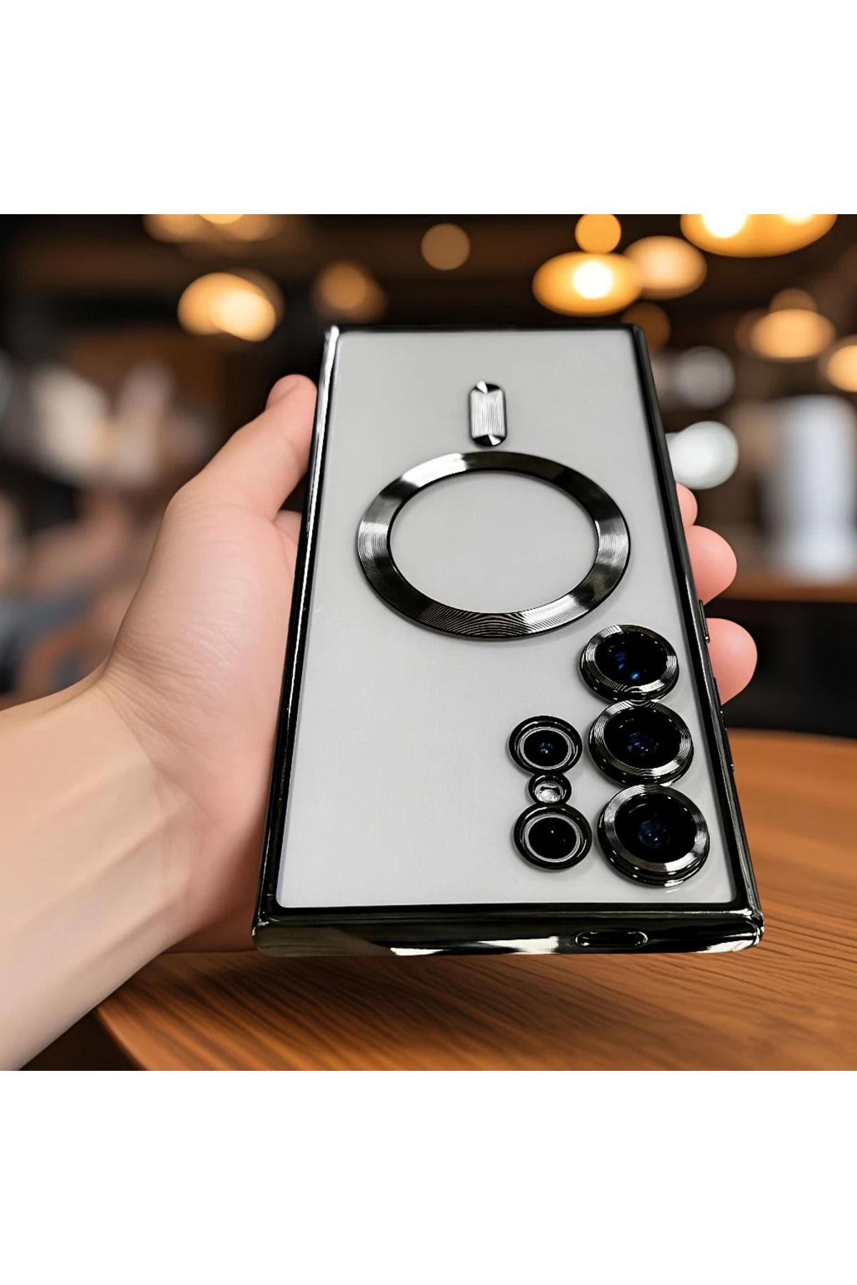 Posso Samsung Galaxy S24 Ultra Kılıf Kamera Lens Korumalı Kenarları Renkli Magsafe Silikon Kapak