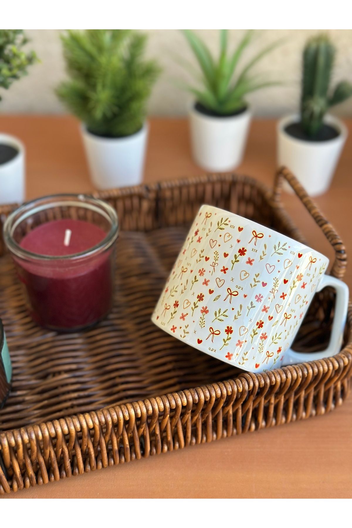 Cupova Çiçekli Kupa Bardak, Hediye, Doğum Günü