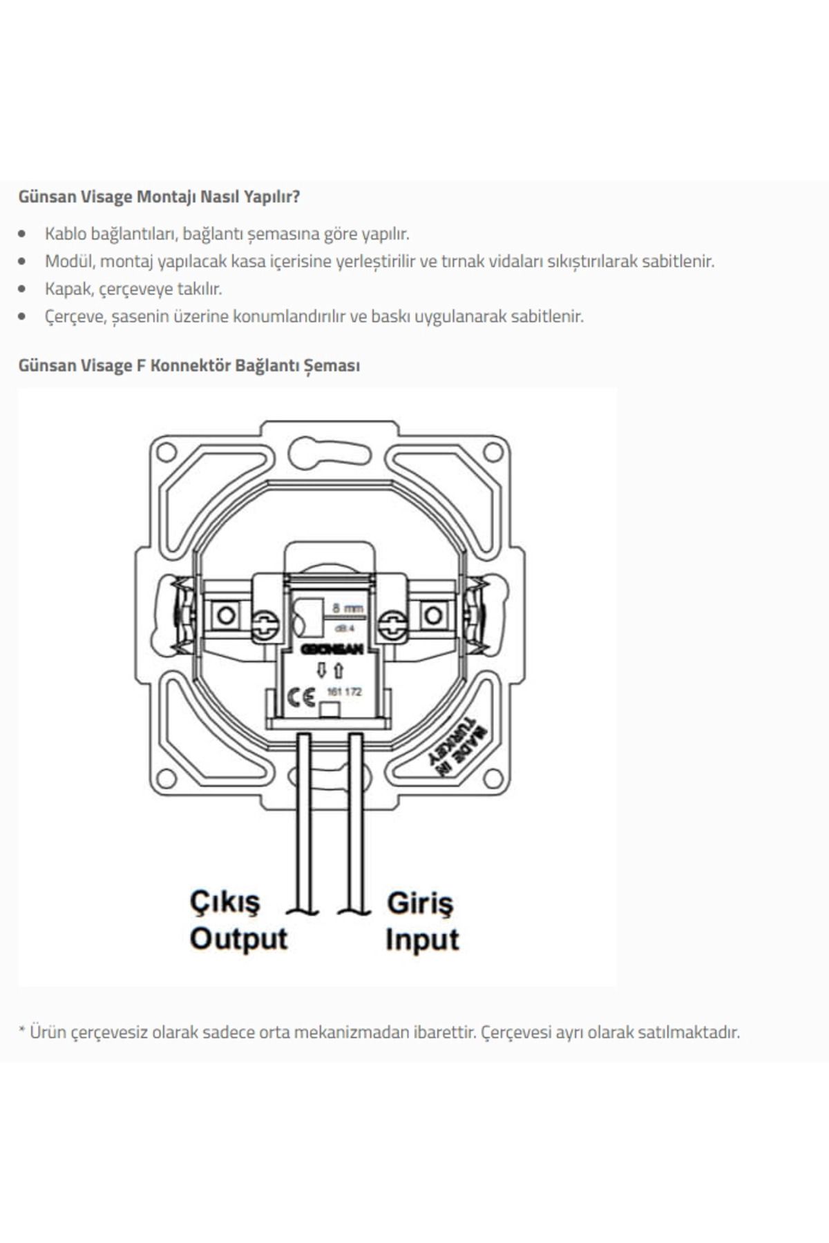 LiderGlobal-Visage white tv socket end f connector frameless - compatible frame for socket and switch 3