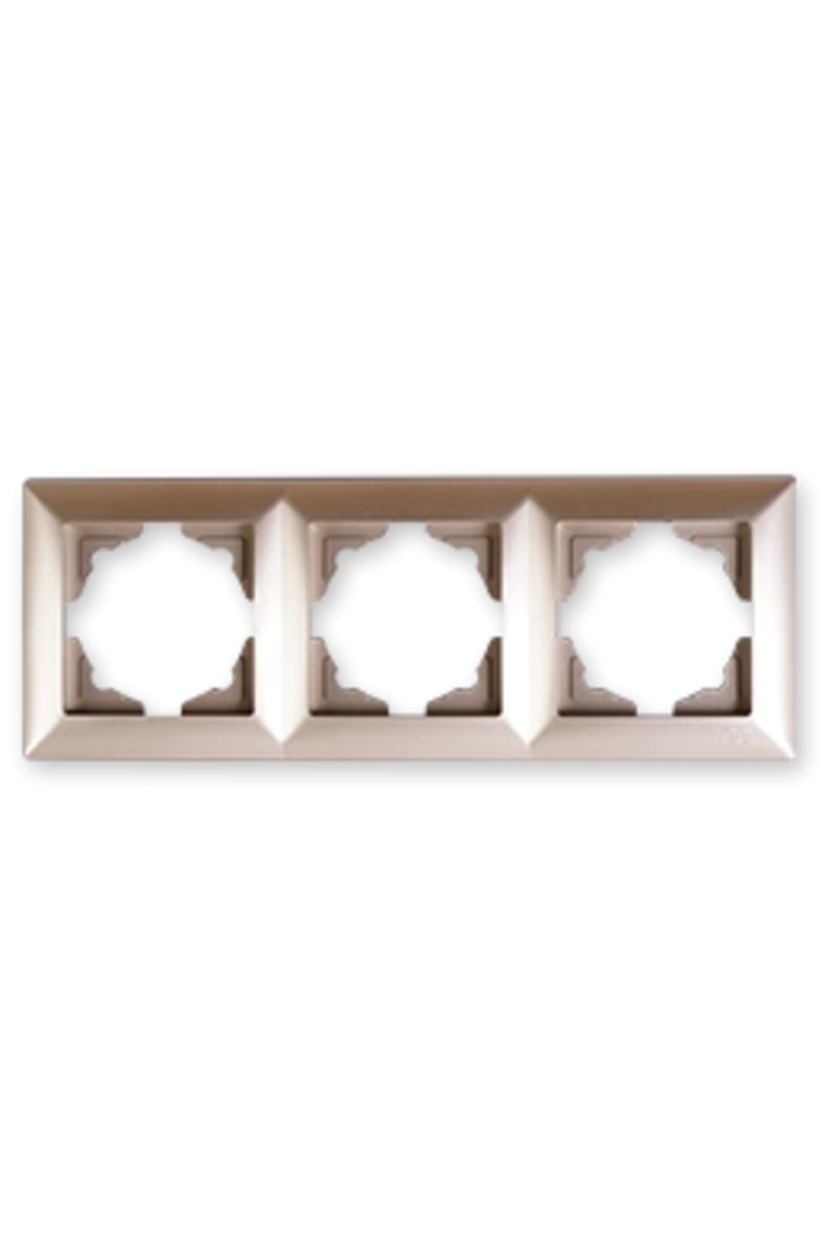 CPU ELEKTRONİK-Visage ambiance metallic beige 3-piece frame - compatible frame for socket and switch 2