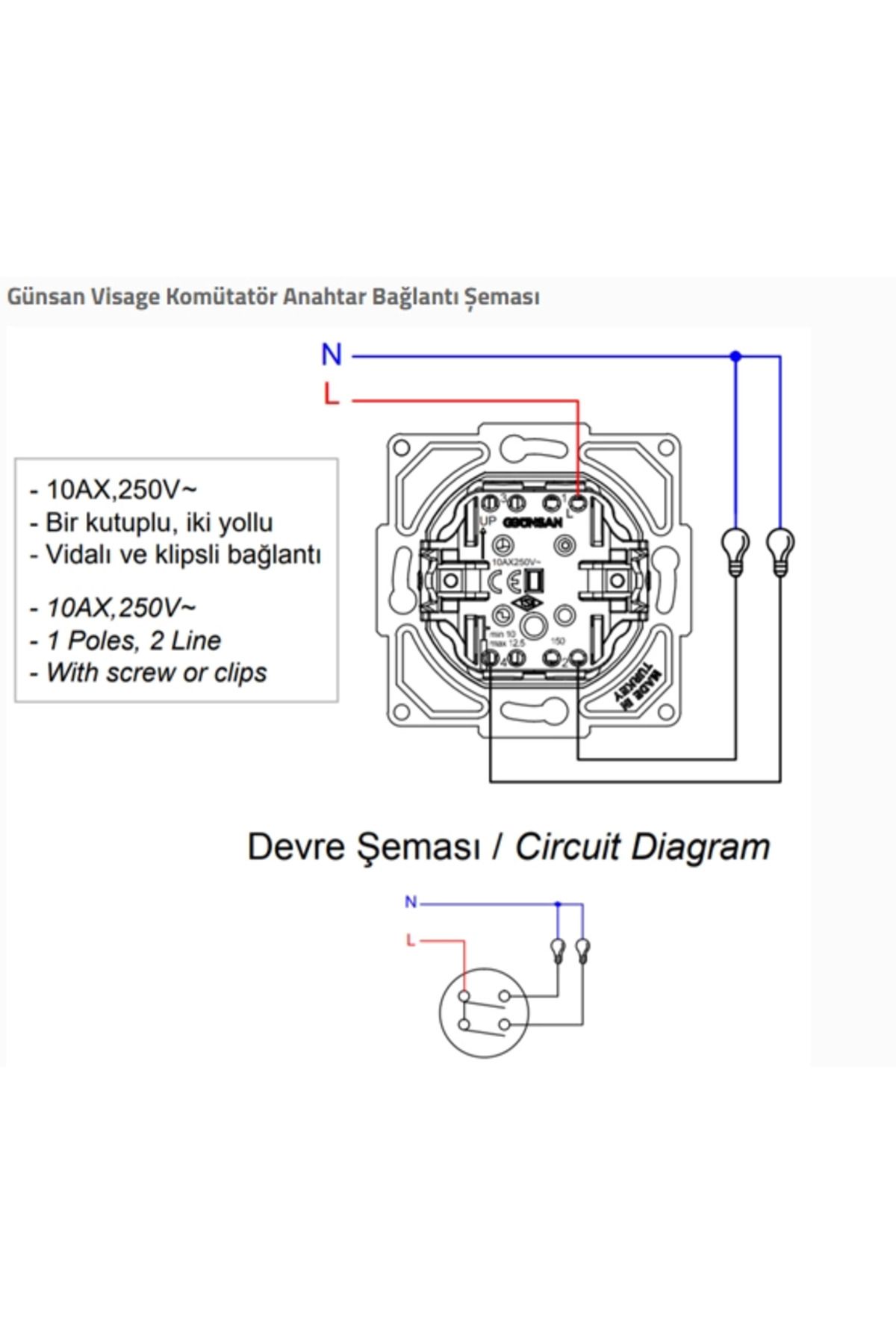 Enseb-Visage white commutator switch frameless - compatible frame for socket and switch 3