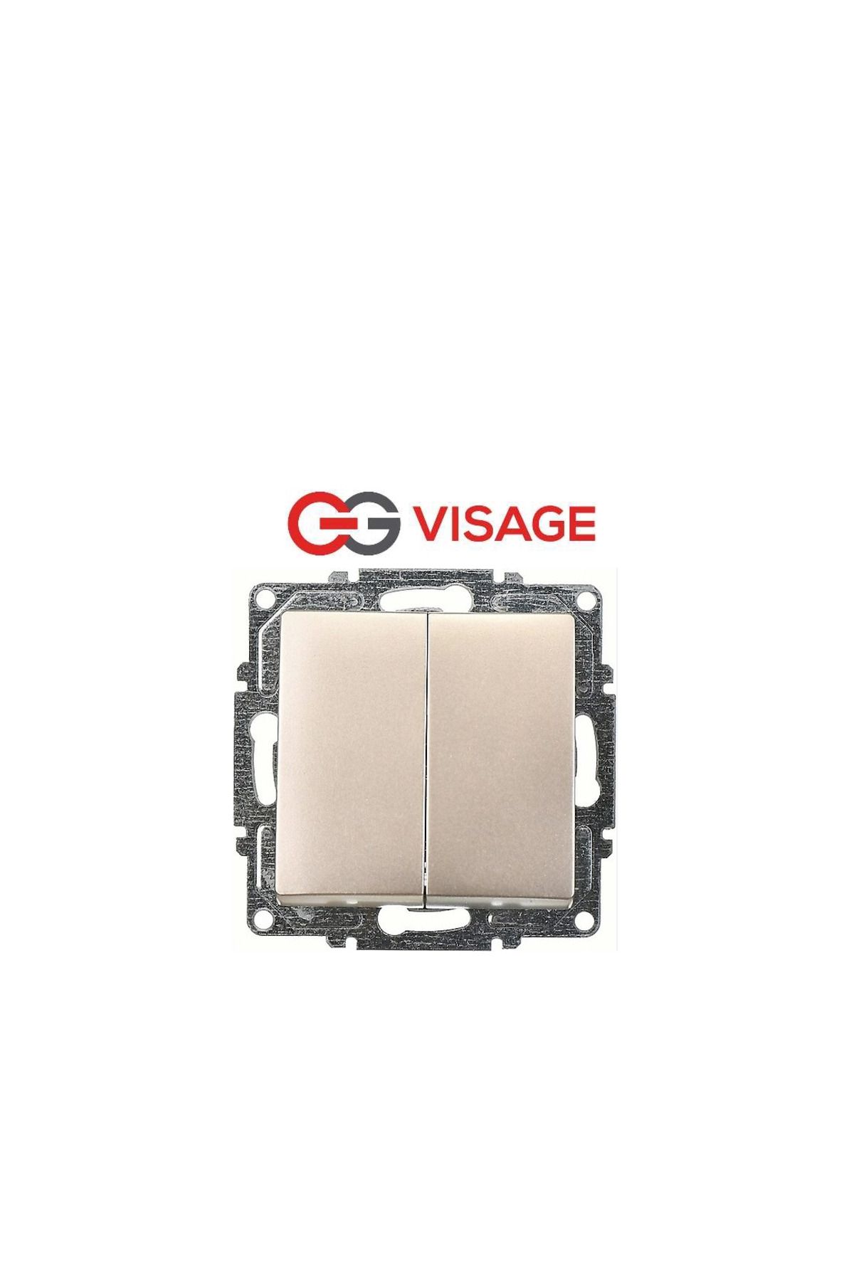 AC BOX-Visage ambiance metallic beige commutator switch frameless - compatible frame for socket and switch 2