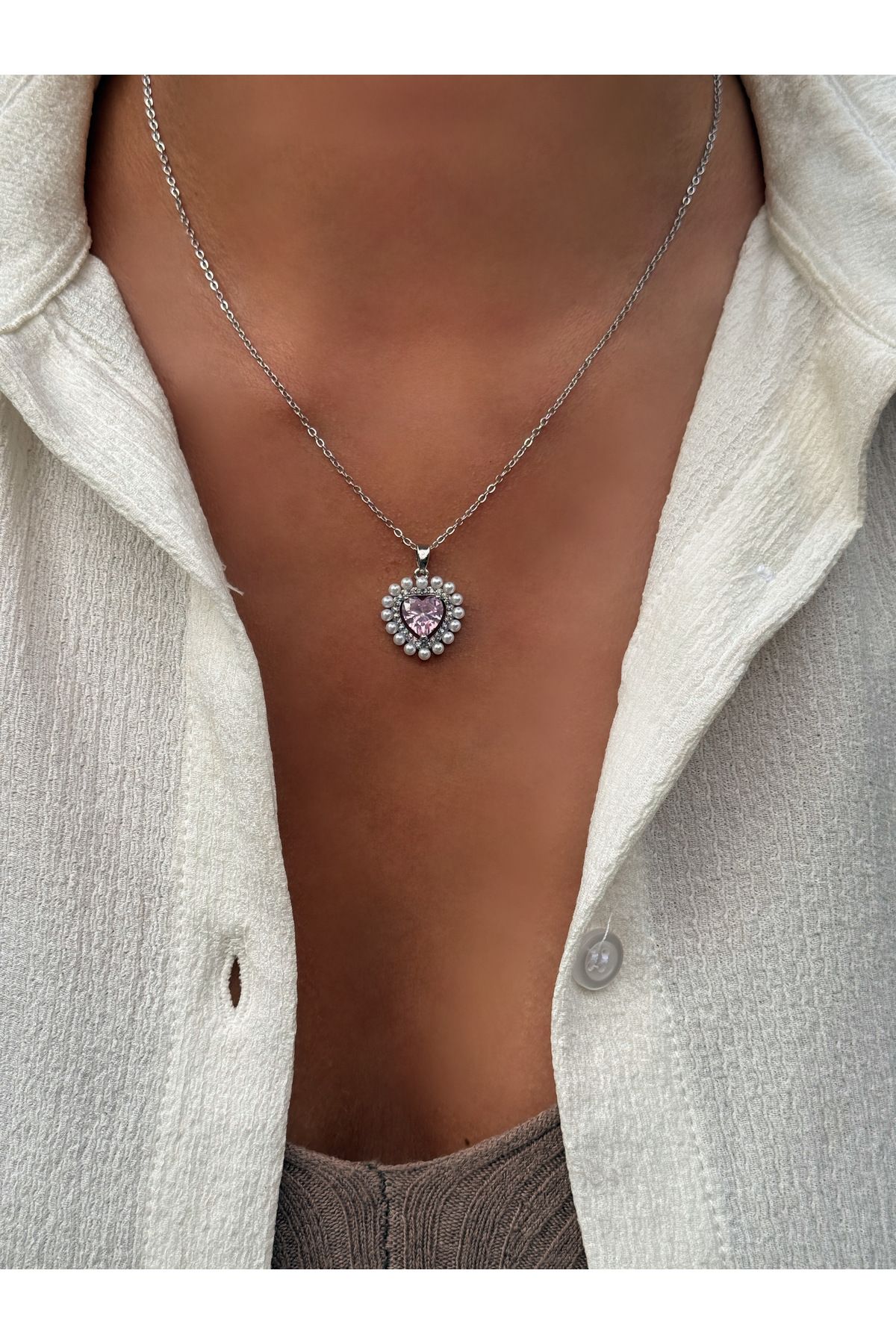 HeyYou Jewelry Pearlheart kolye