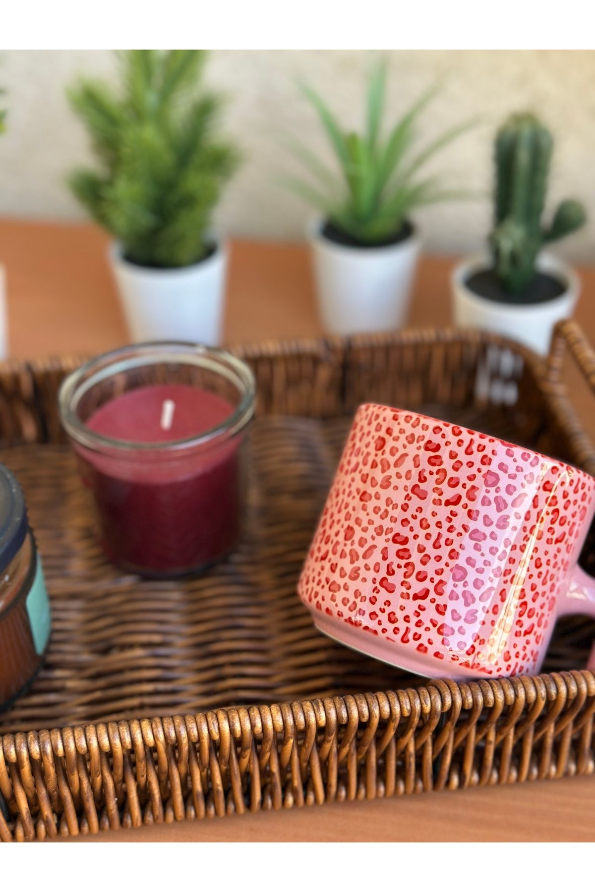 Cupova Leopar Desenli Pembe Kupa Bardak, Hediye, Doğum Günü