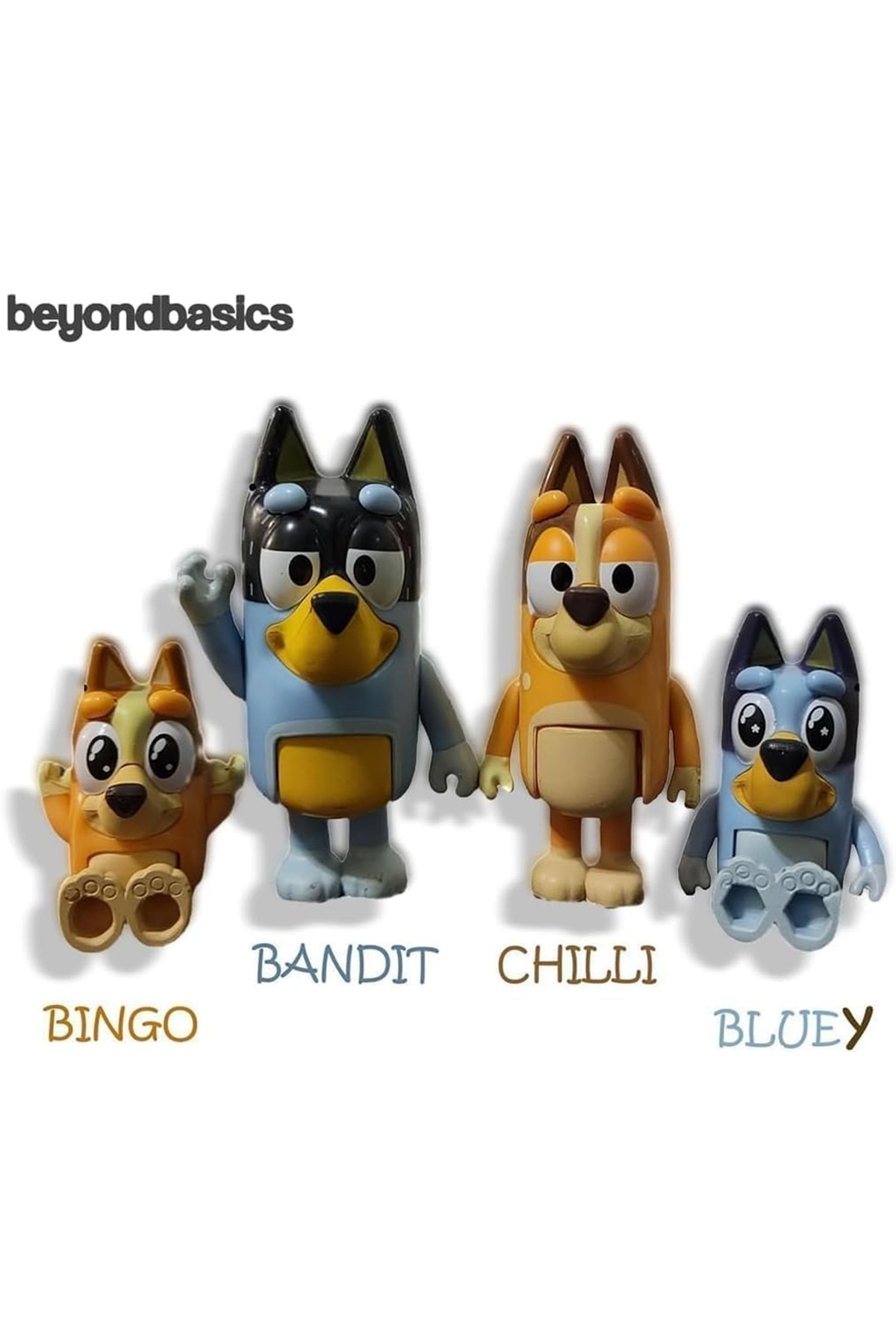 beyond basics-Bluey Family and Friends Action Figure Set, 6-8 cm, 8-Pack Collection with Friends. 4