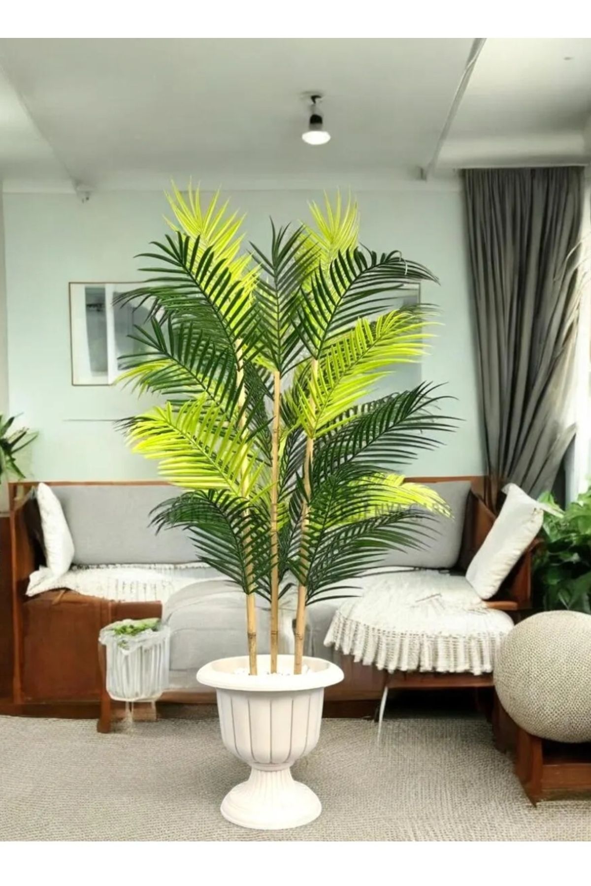 RUZGARCİCEK Rüzgar Yapay Çiçekçilik 100 cm 3 Gövdeli Areka Ağacı