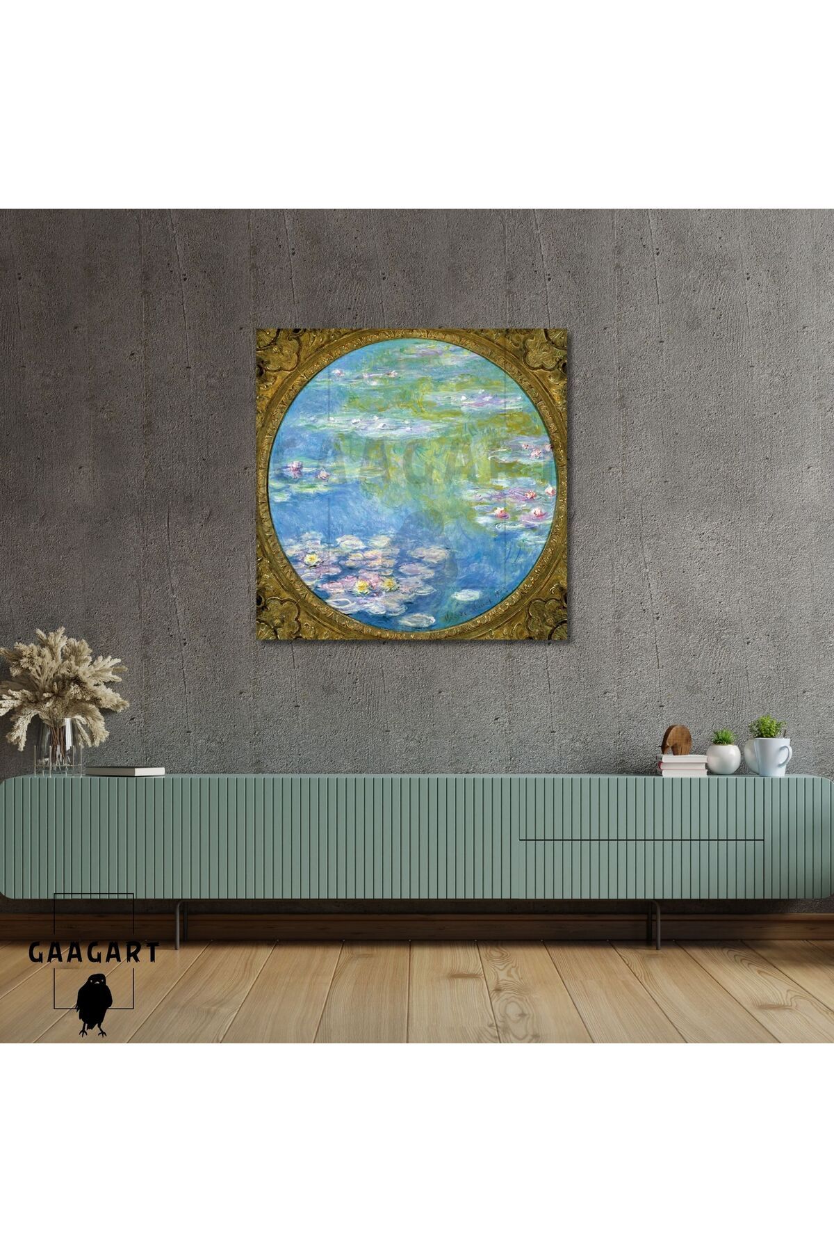 GAAGART Kare Kanvas Tablo Ünlü Eserler Claude Monet Su Zambakları