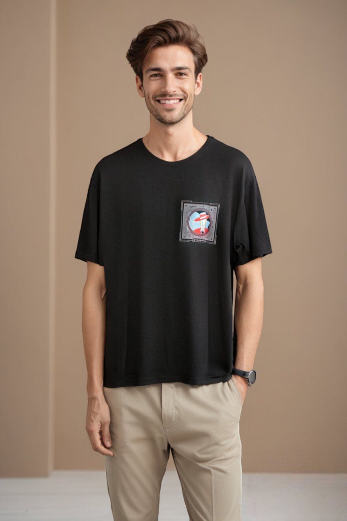 CANMODA Spanish Man – Oversize Tişört - Siyah