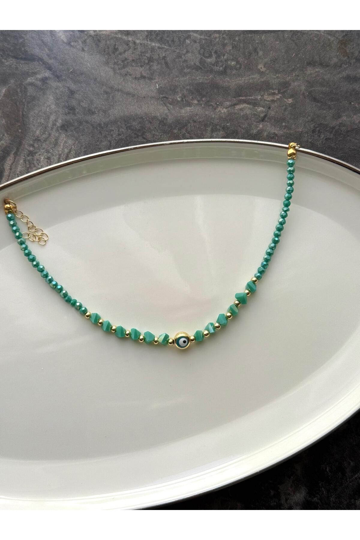 Nera Accessories Mavi Boncuklu Halhal