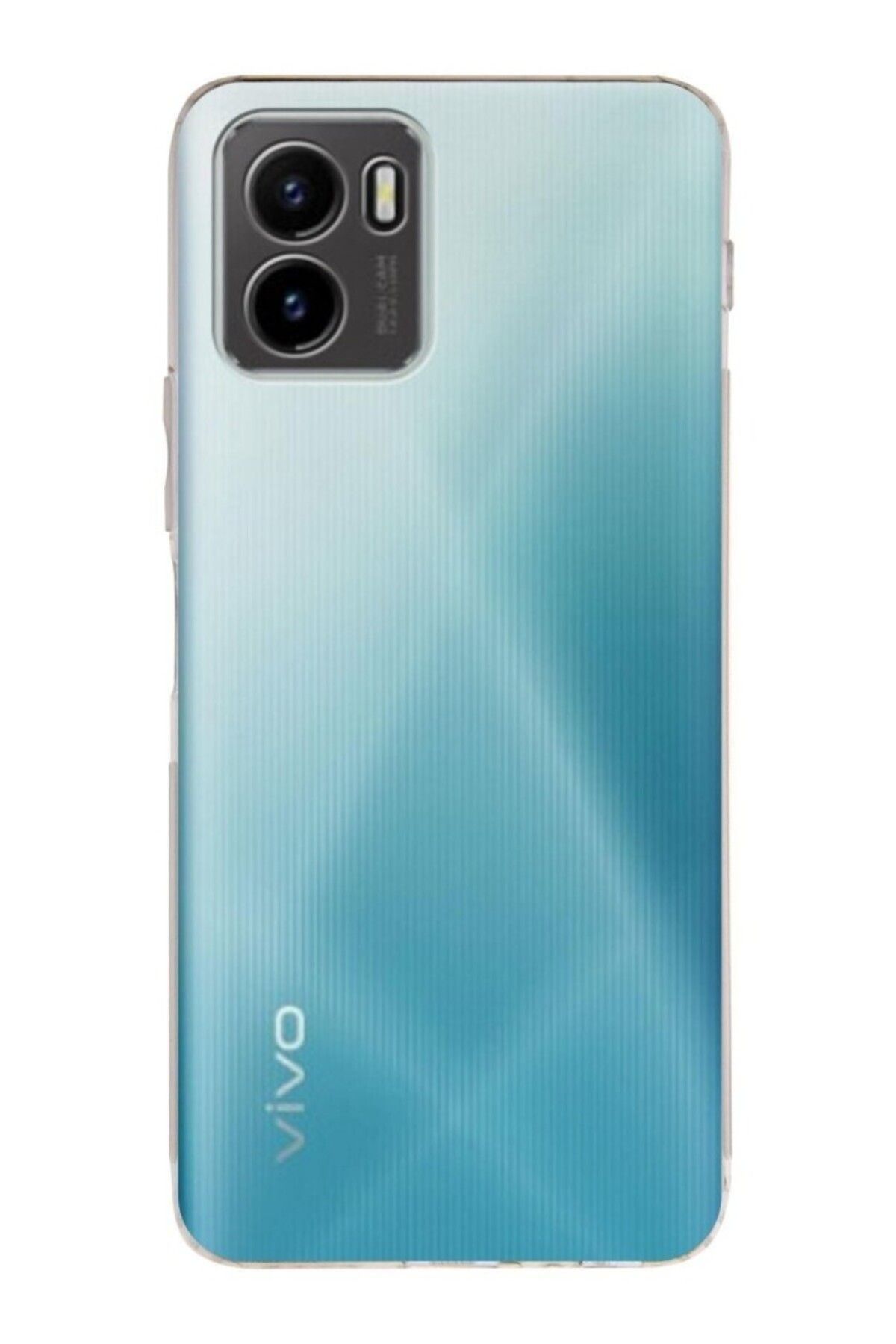 TezMax Vivo Y15s Uyumlu Kapak Kamera Korumalı Şarj Tıpalı Şeffaf Silikon Kılıf