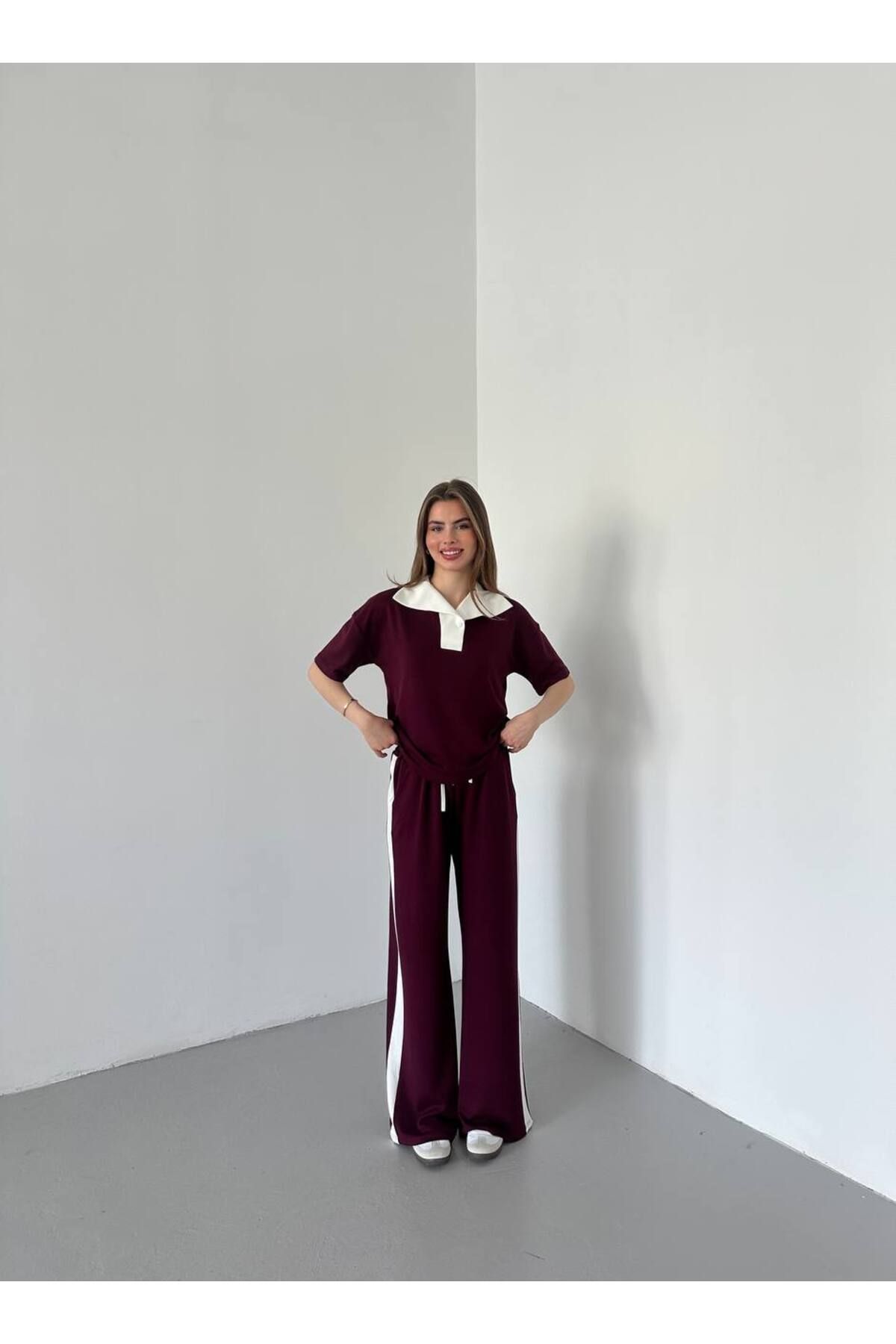 RAWEA FASHİON KADIN YAKA DETAYLI EŞOFMAN TAKIMI