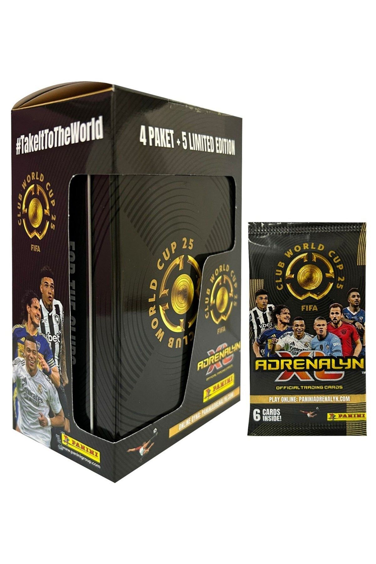 Toyika Panini Club World Cup 25 Lisanslı Orijinal Tin Teneke Kutu Trading Kartları Cards Koleksiyonl