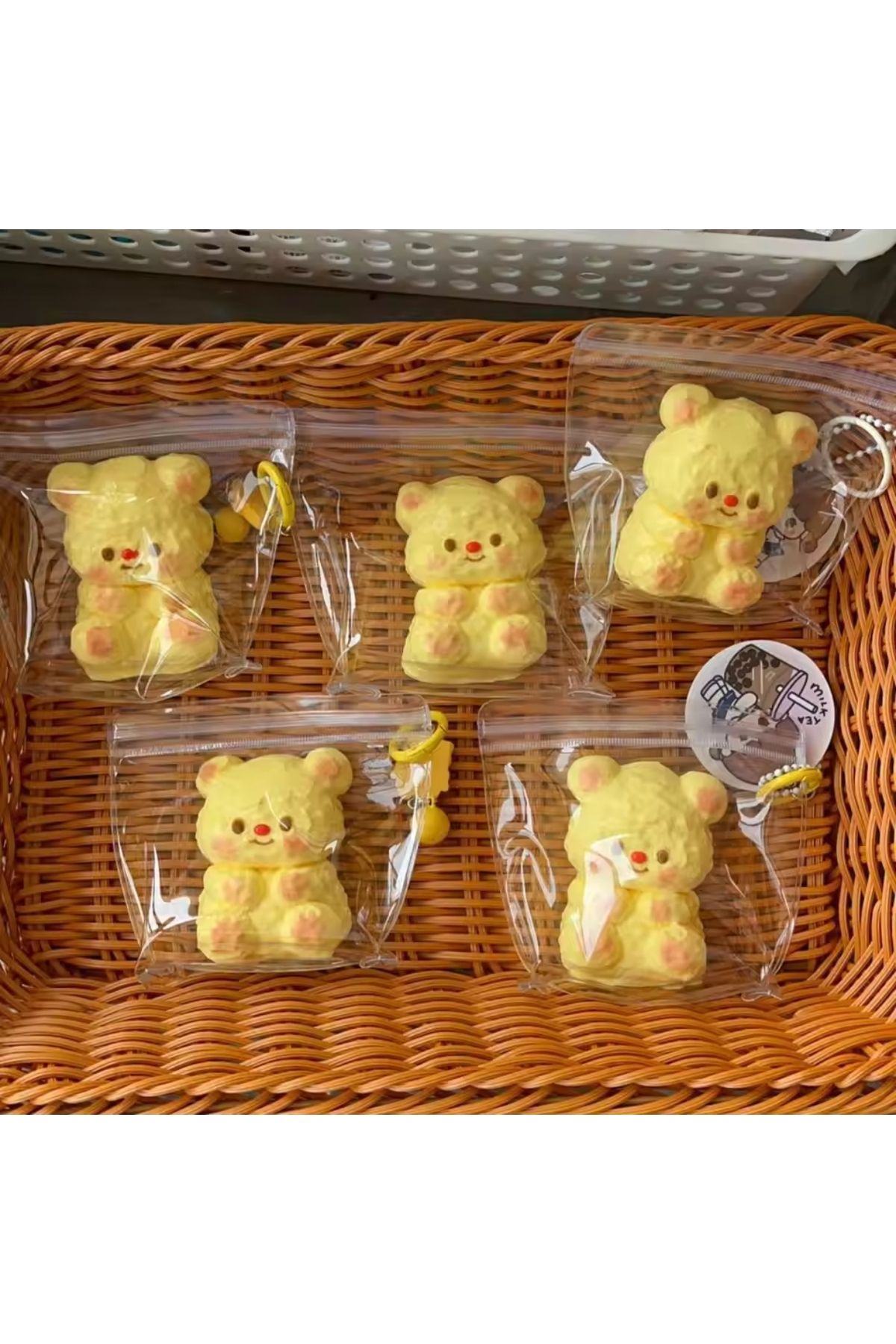 NB market Ayıcık Sukuşi Yumoş Jel Stres Oyuncağı ayı Squishy anahtarlık Kedi Patisi Taba