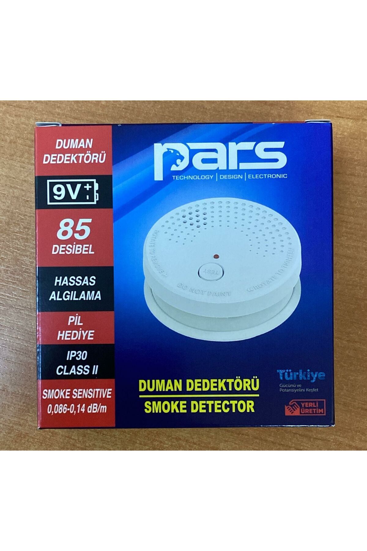 Pars PİLLİ DUMAN DEDEKTÖRÜ 85DB 9 VOLT PİL DAHİL