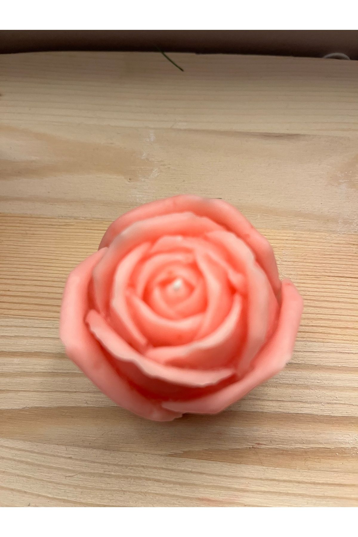 Lümen Aura Pembe Gül Şeklinde Dekoratif Mum