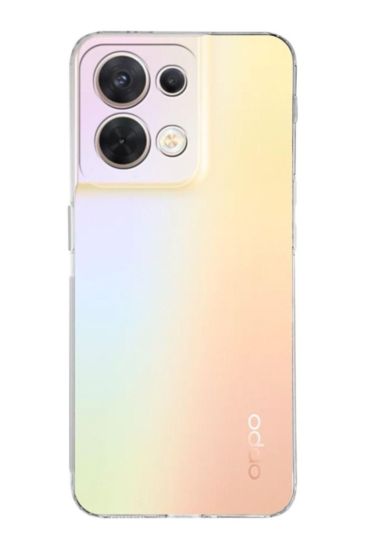 TezMax Oppo Reno 8 Uyumlu Kapak Kamera Korumalı Şarj Tıpalı Şeffaf Silikon Kılıf