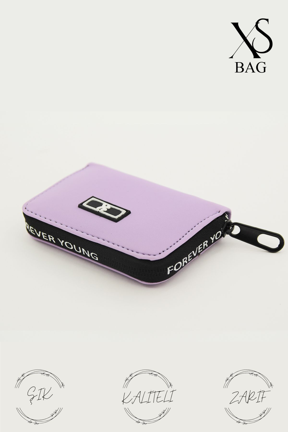 XSBAG LİLA KADIN EL CÜZDANI SPOR TASARIM 2 BÖLMELİ 8X10 CM