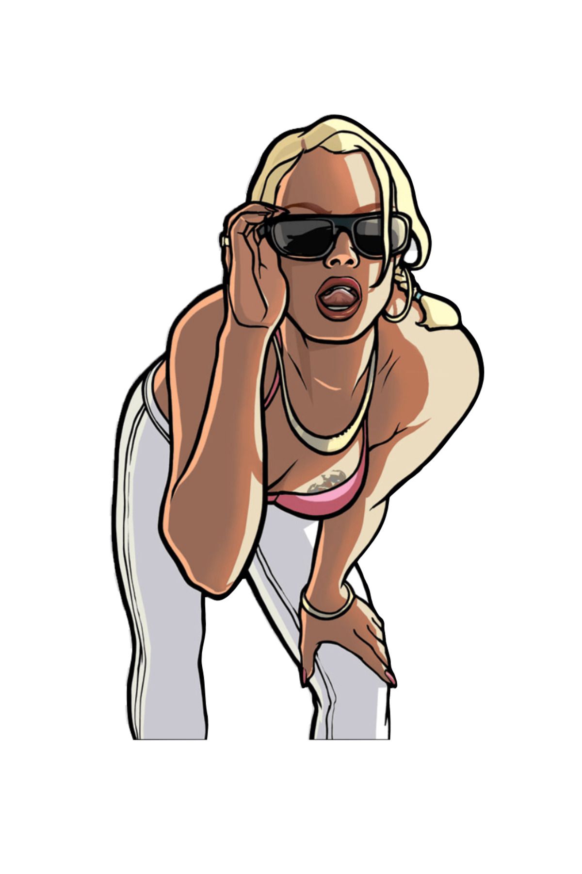 Nenya Gta Girl Araba, Motorsiklet, Kask, Laptop, Cam Sticker 16x9 Cm