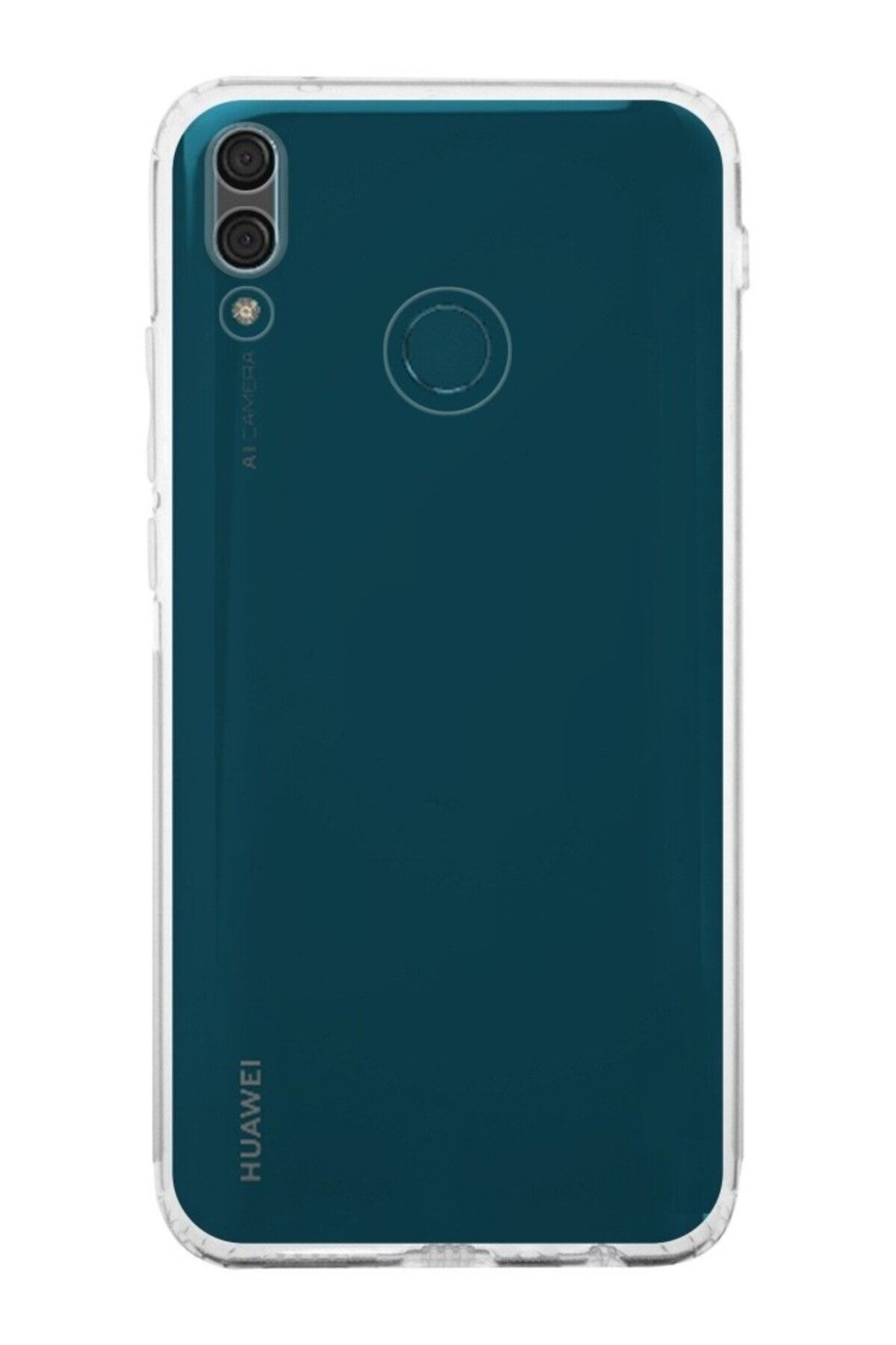 TezMax Huawei Y9 2019 Uyumlu Kapak Kamera Korumalı Şarj Tıpalı Şeffaf Silikon Kılıf