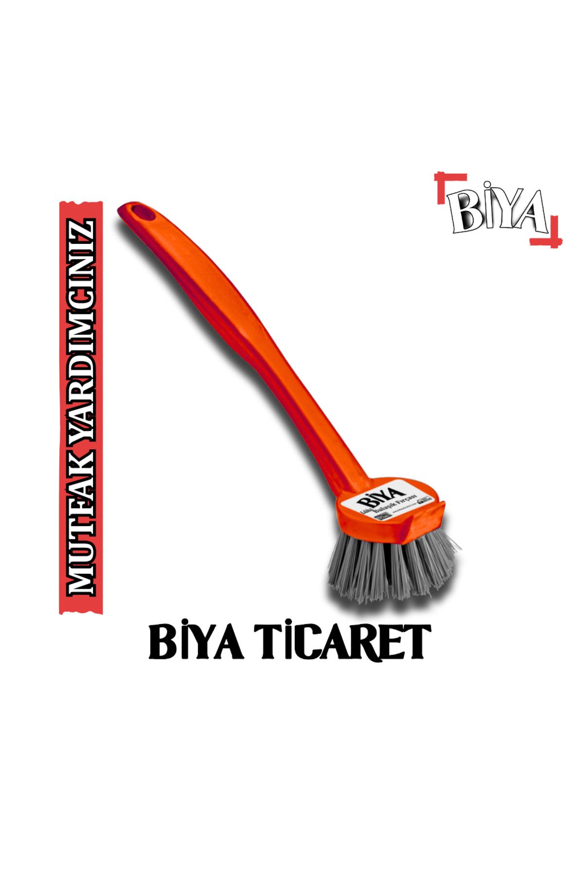 BİYA Lüks Bulaşık Fırçası - Kırmızı