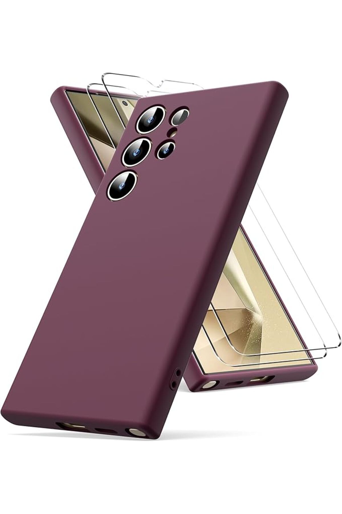 Posso Samsung Galaxy S24 Ultra Kılıf içi Kadife Soft Pürüzsüz Yumuşak Esnek Silikon Kapak