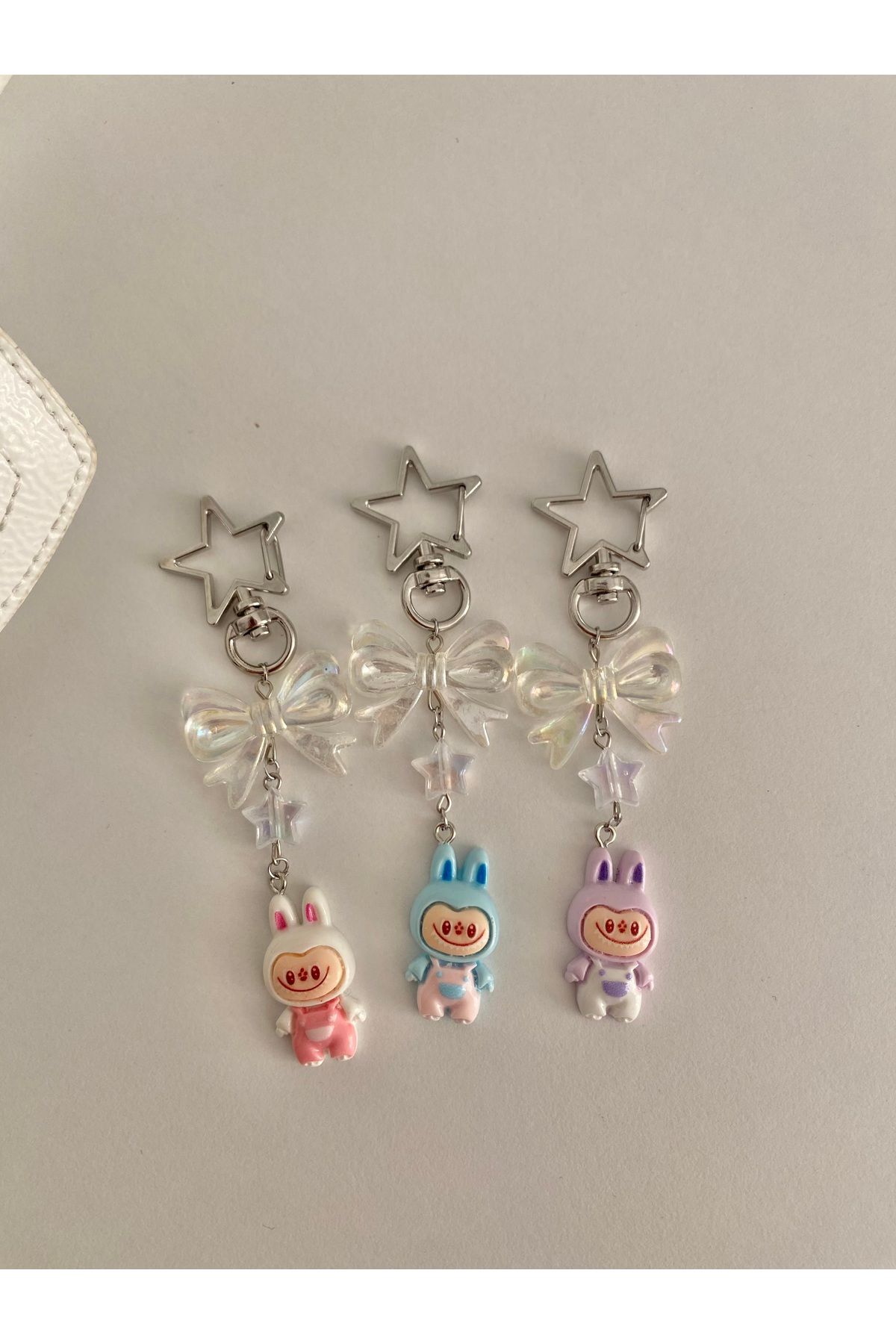 Pinky Lady Labubu arkadaşlık charmı Labubu 3 lü arkadaşlık charmı