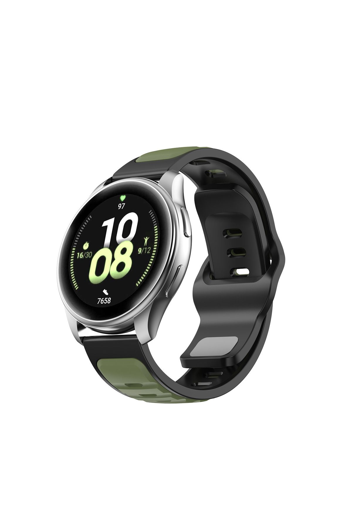 redmud teknoloji Samsung Galaxy Watch Active 2 40-44 mm İle Uyumlu Çift Renkli Yumuşak Dokulu (20MM) Silikon Kordon