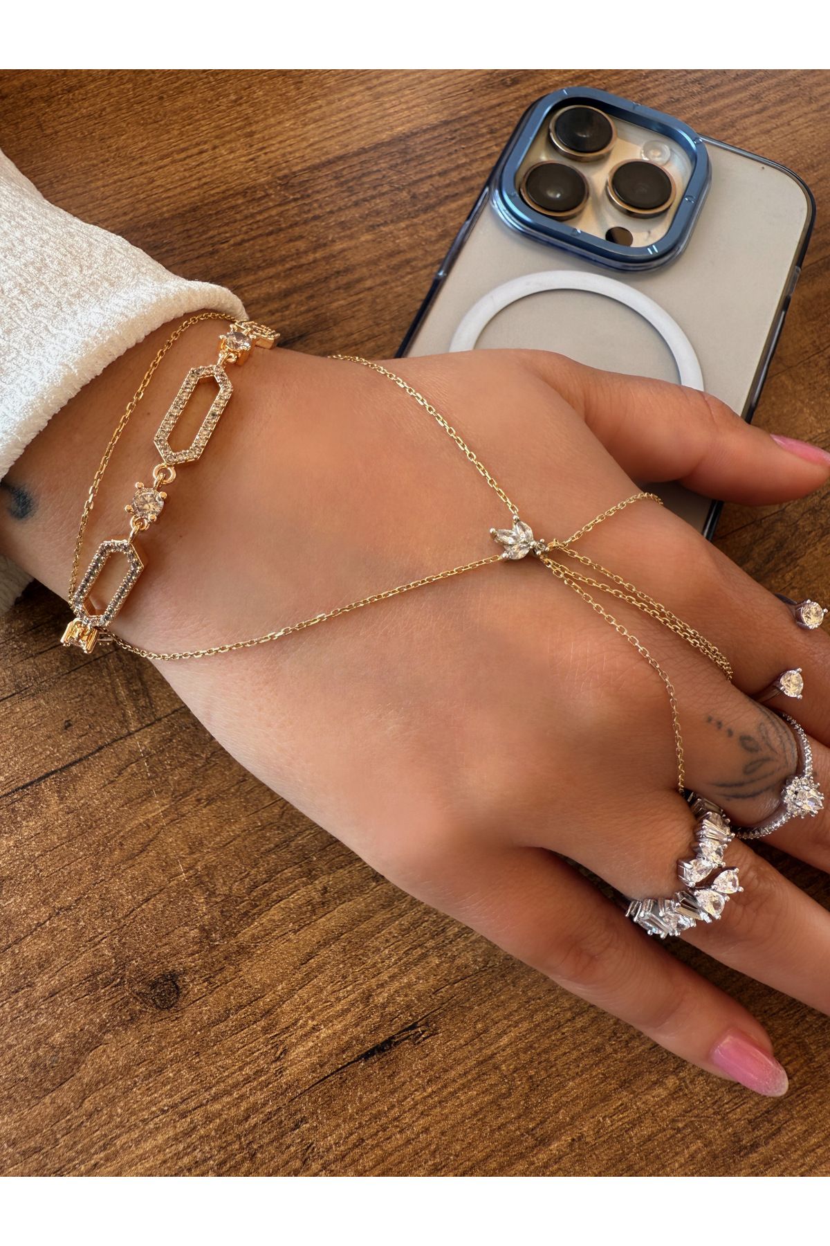 HeyYou Jewelry Geometrik taş bileklik