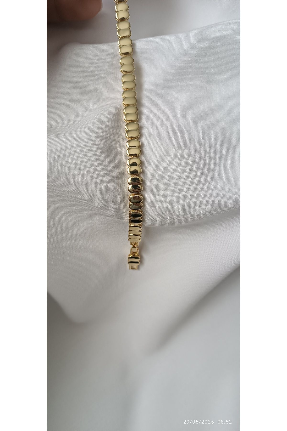 ARİ TAKI Oval plaka model Gold bileklik