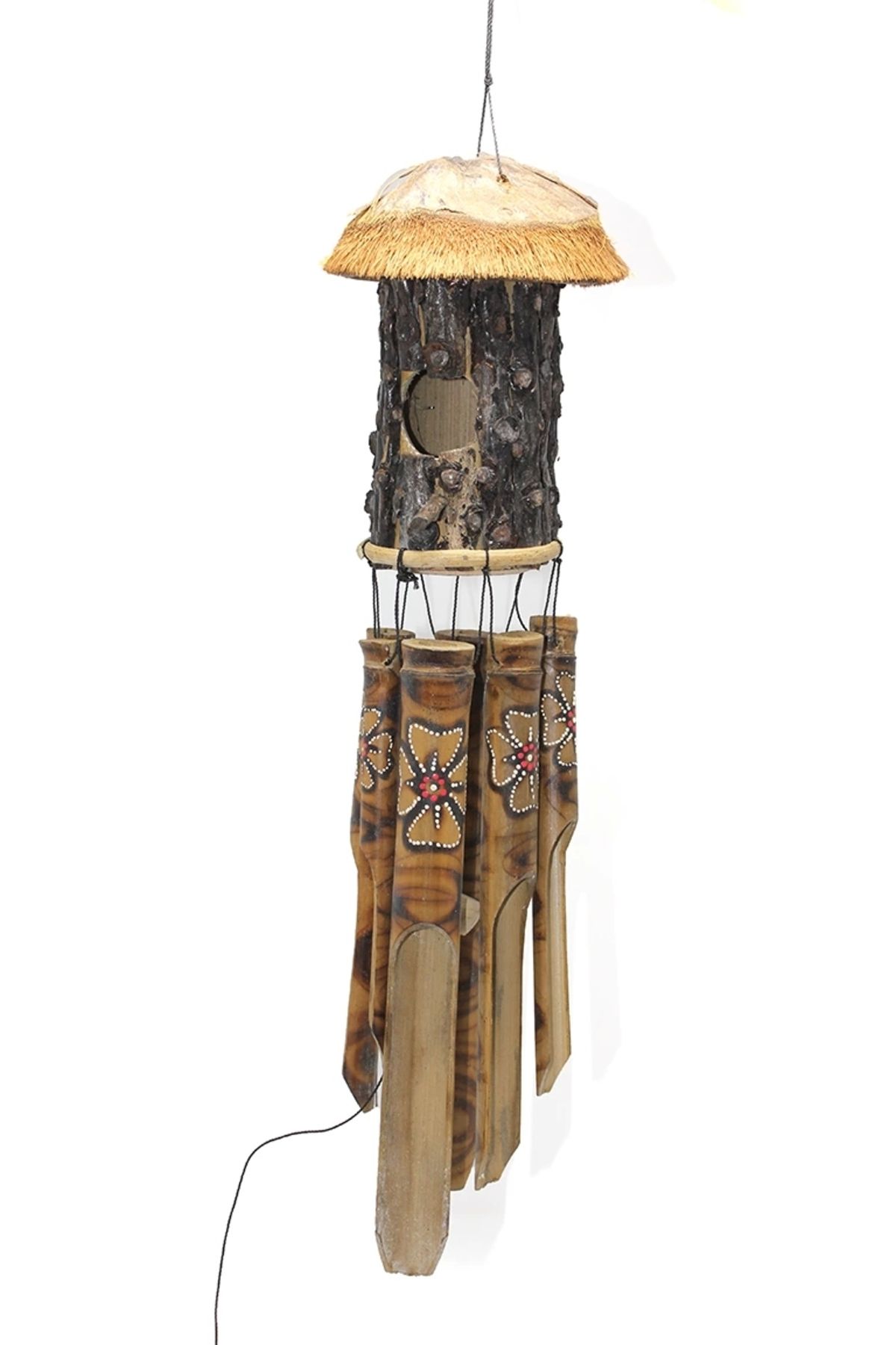 Generic Bambu Kuş Yuvalı Rüzgar Çanı