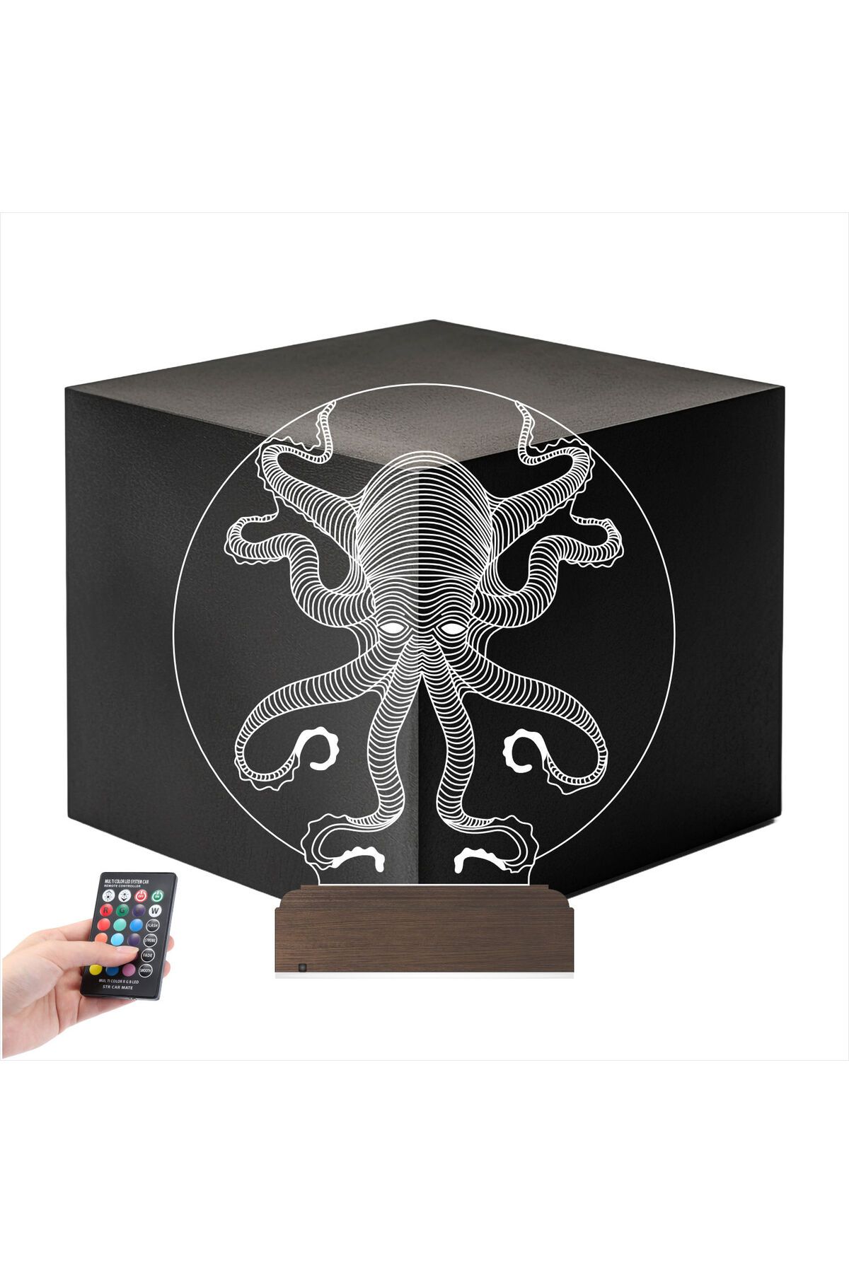 Kirppi 3d Lamba Ahtapot Şekilli Masa Gece Lambası