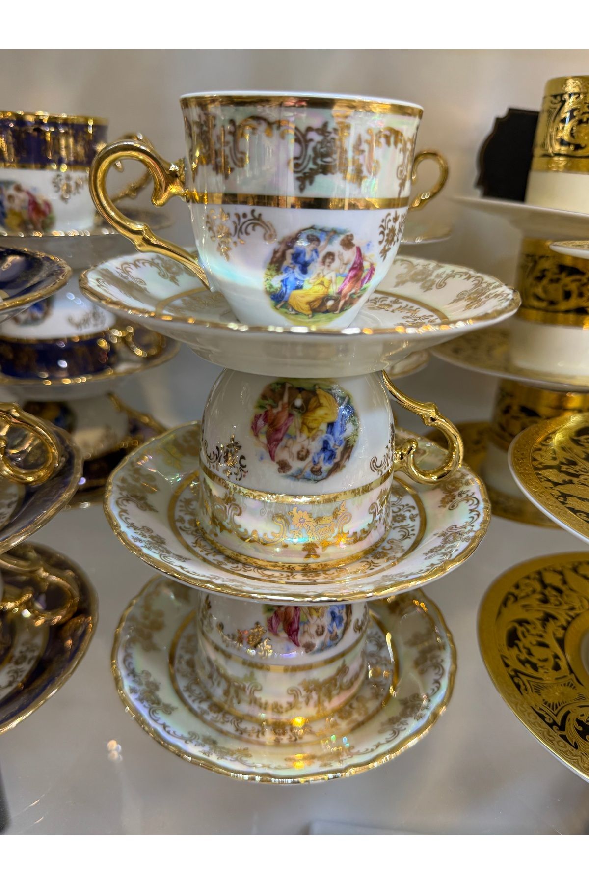 hediye ESTERHOMEDECOR 6 Kişilik Çekoslovak porselen kahve fincan takımı