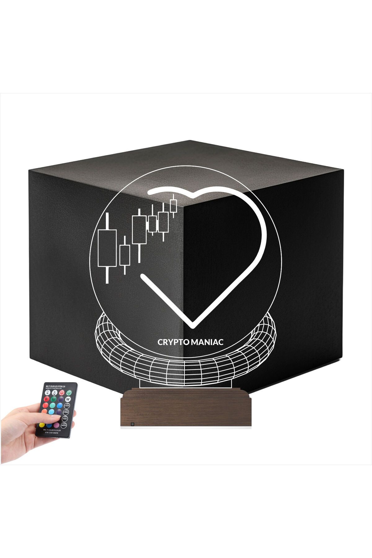 Kirppi 3d Lamba Crypto Maniac Kripto Manyağı Masa Gece Lambası