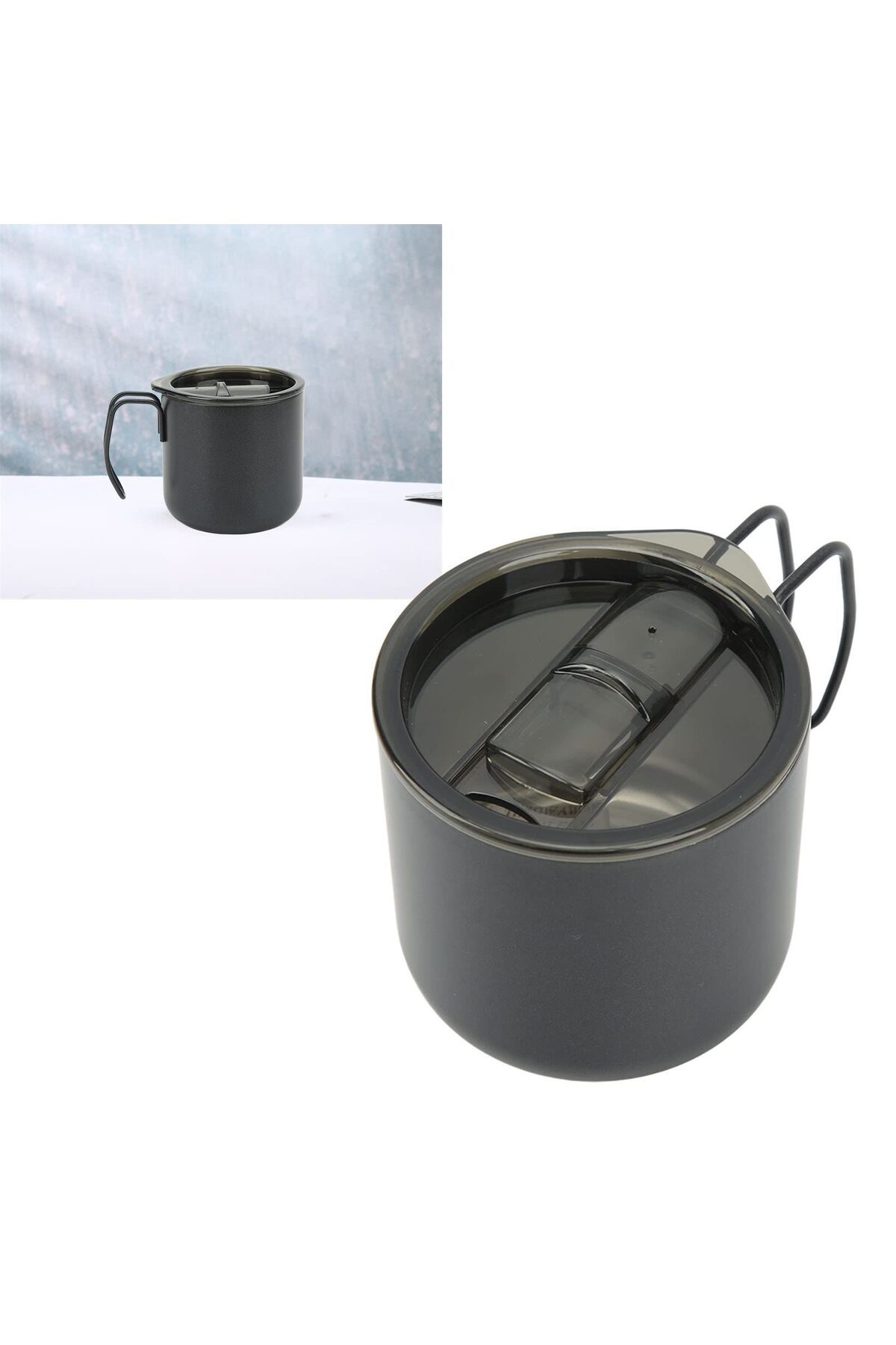 termojet Termos Bardak Çelik 320ml Siyah Renk
