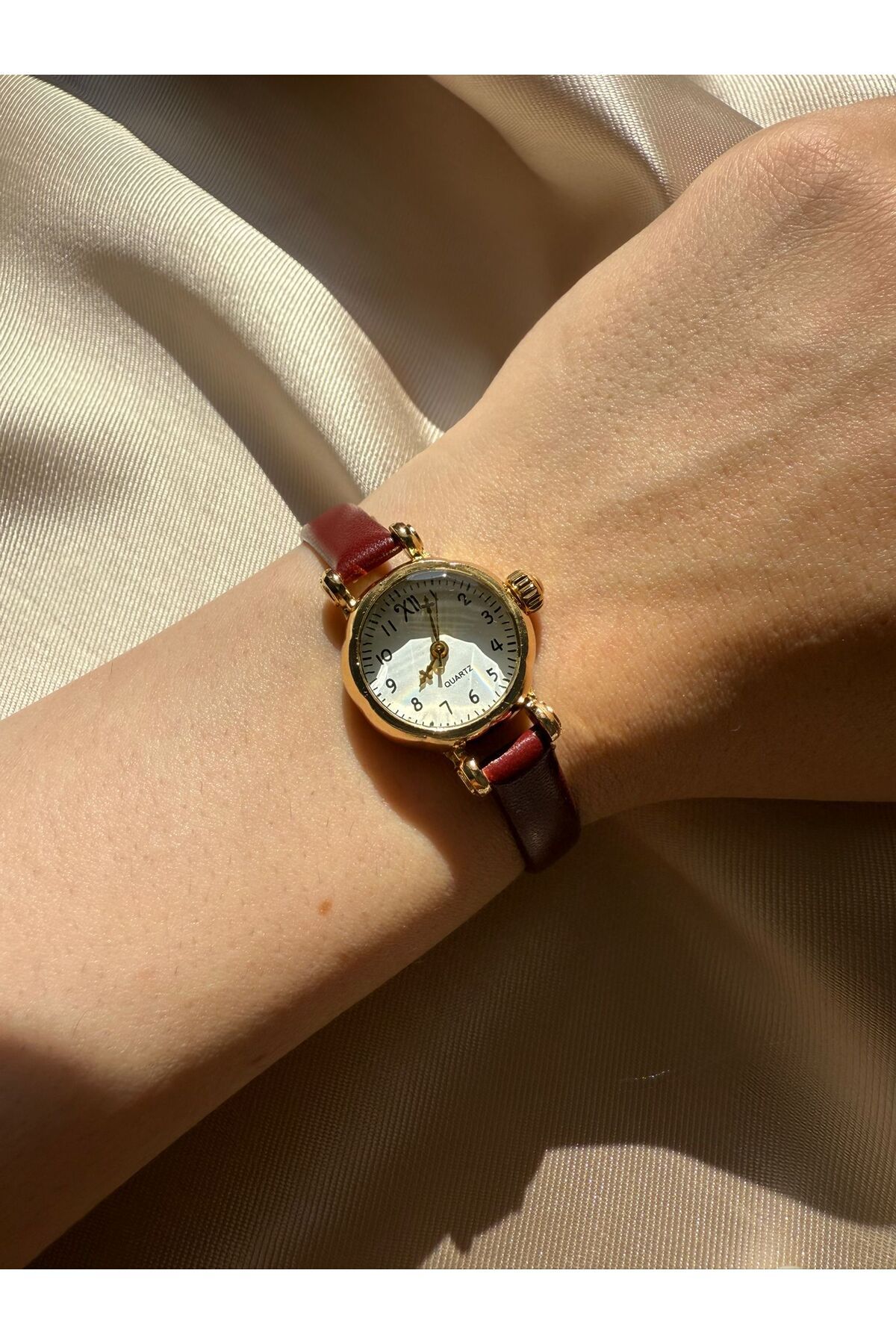 rubsey Retro Minimal Deri Kordon Vintage Kadın Kol Saati
