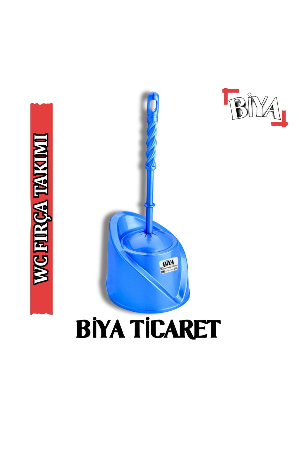 BİYA Lüks Klozet Takım Fırça (Tuvalet Fırçası Takımı) - Mavi