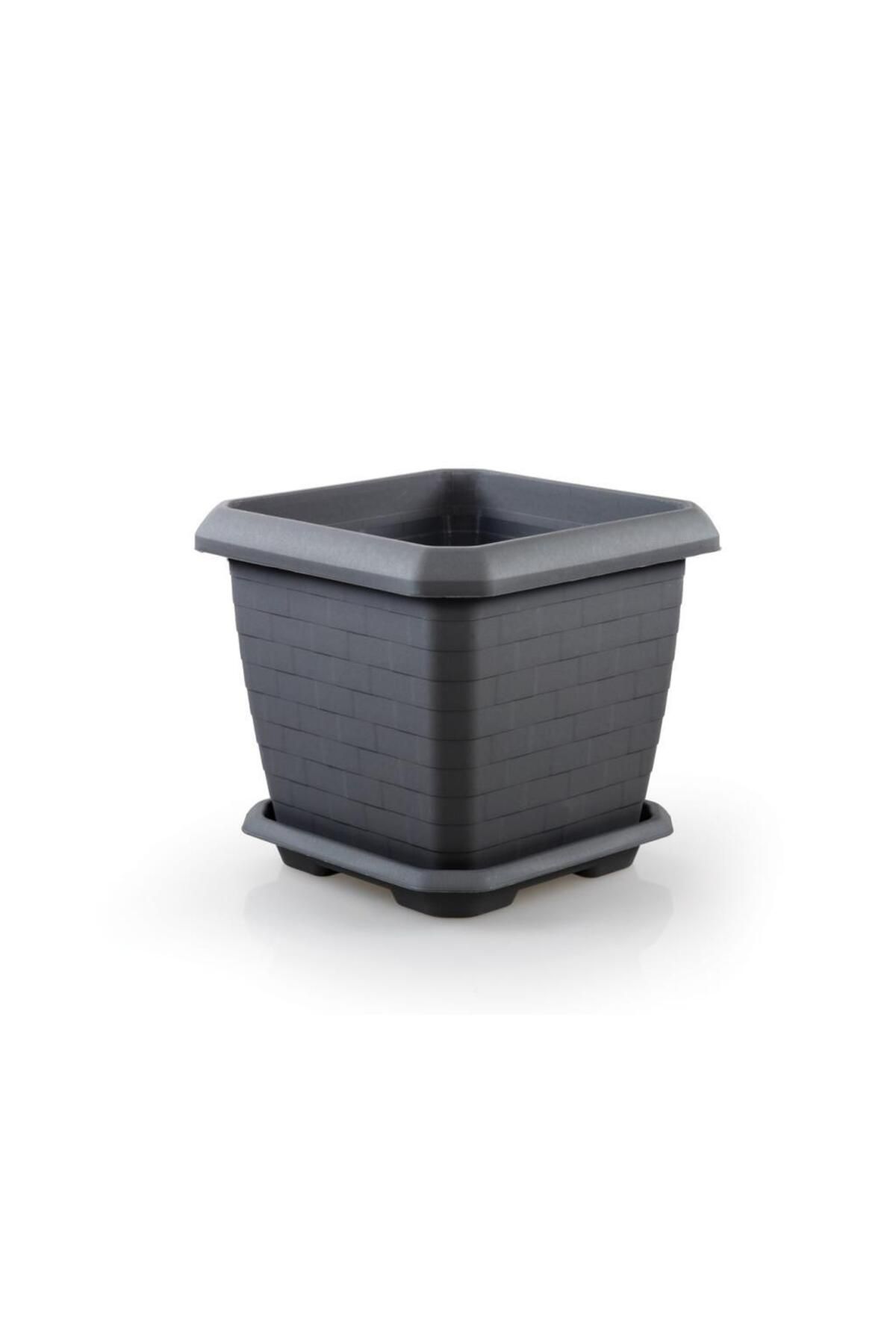 Omnipazar SO-HK03 Hisar Kare Tabaklı Saksı 25.5 litre No 3
