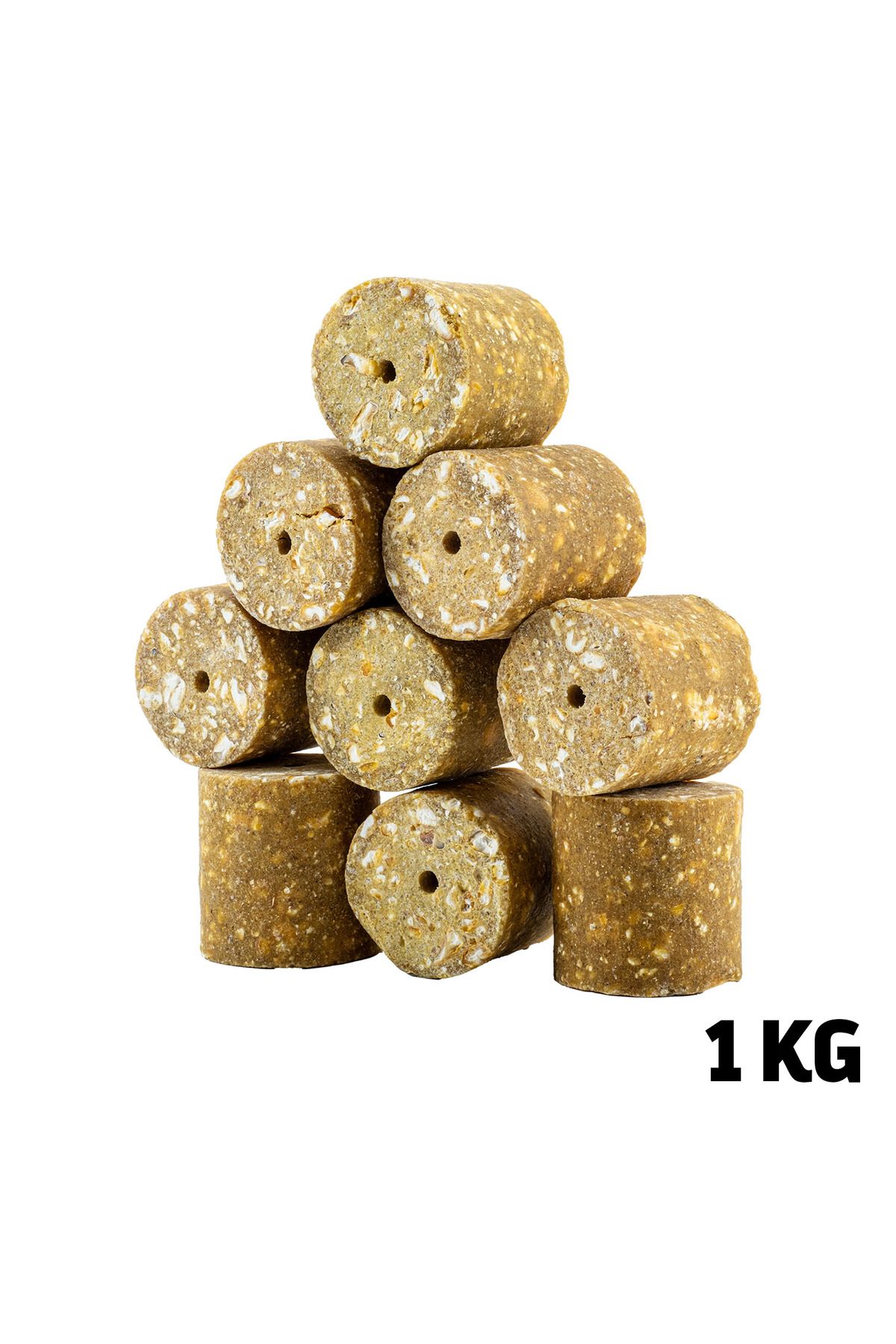 SAVEX Sazan Yemi - Delikli Küspe - Mısır - Silindir - 1 KG Paket