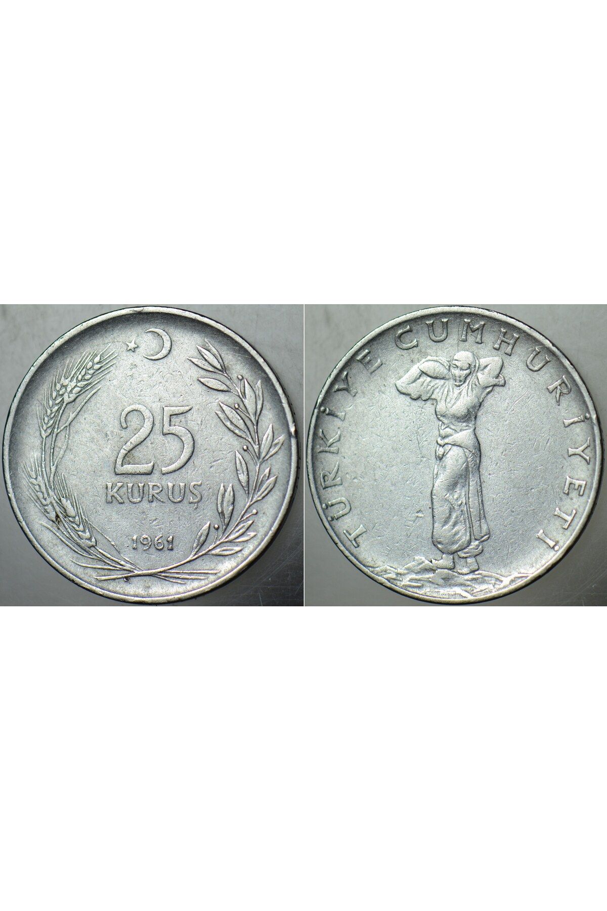 Banknoting TÜRKİYE CUMHURİYETİ 25 KURUŞ 1961.