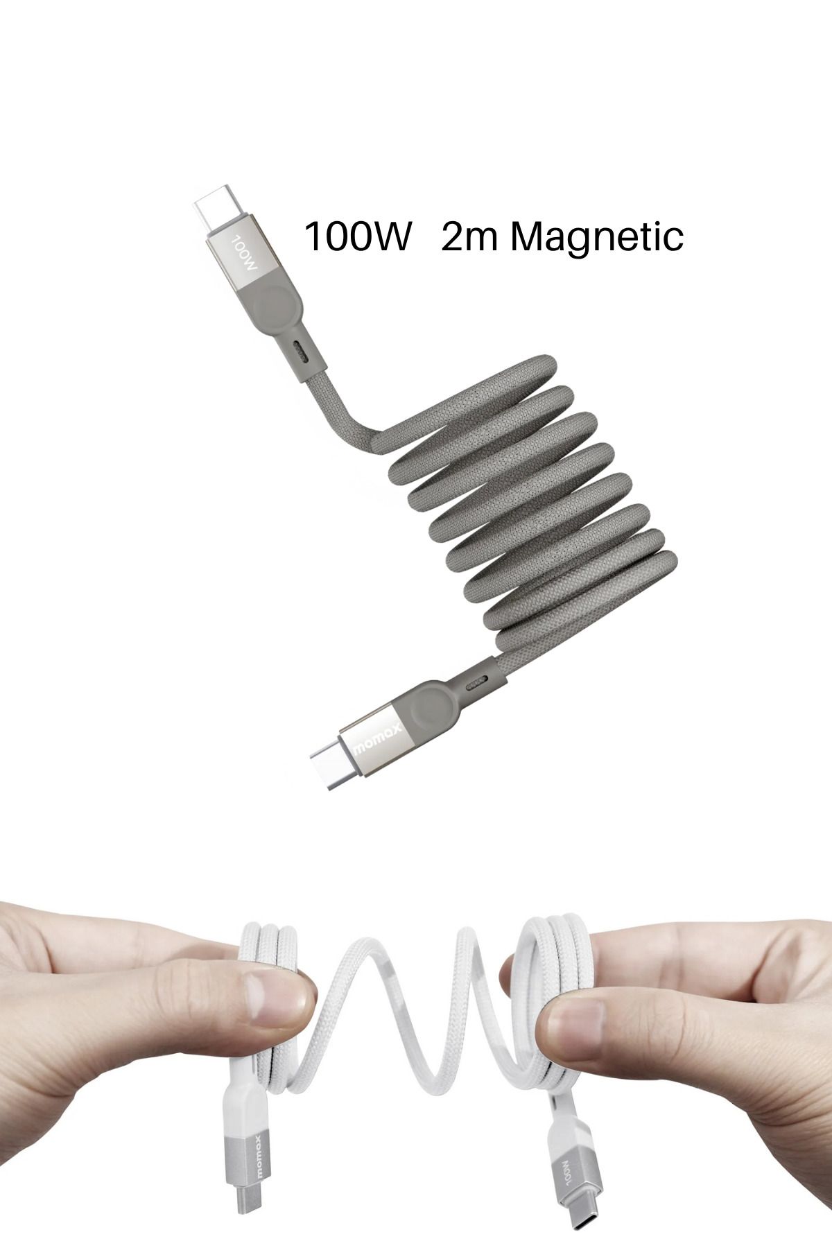Momax Mag.Link Magnetic 2m FAST Charging USB-C to USB-C Cable (100W) 480Mbps