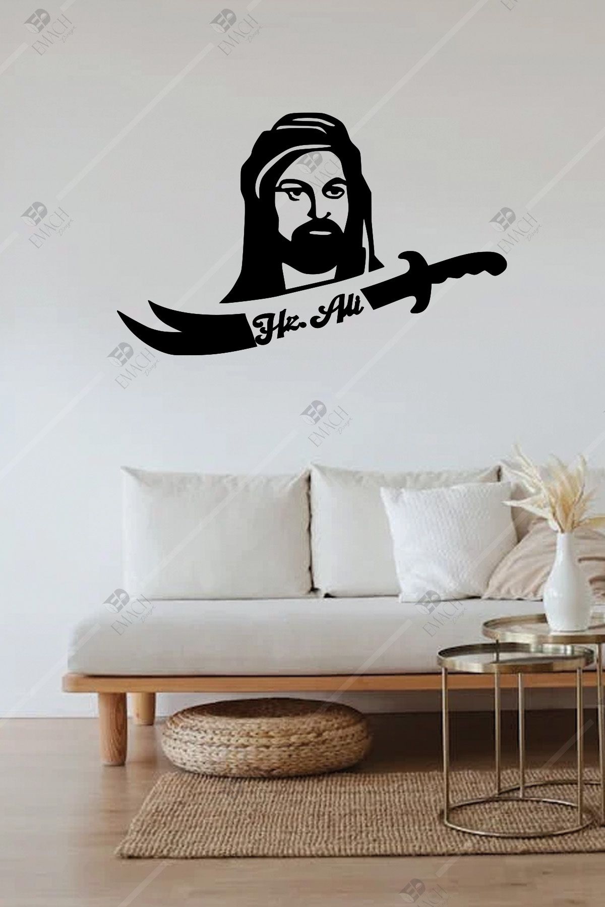 Emach Dizayn Hz. Ali Zülfikar Kılıcı Ahşap Duvar Dekorasyonu