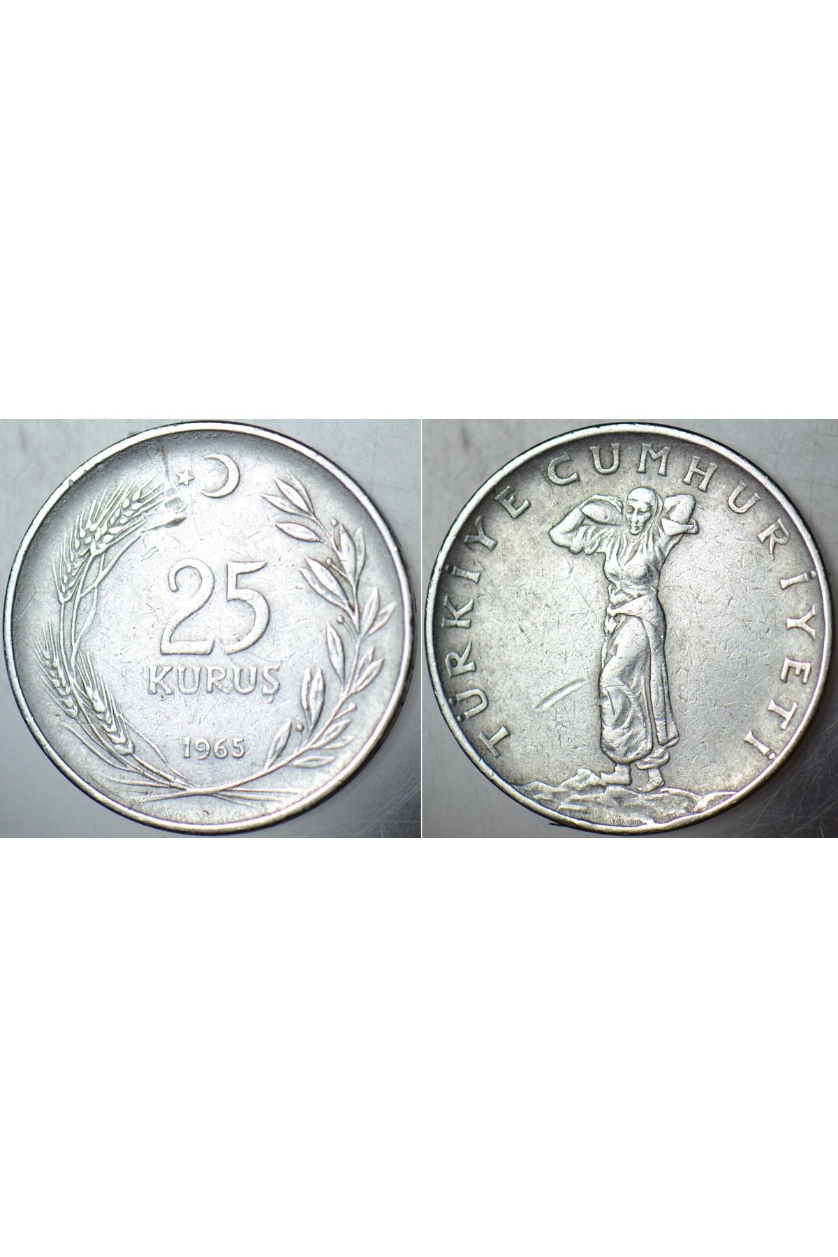 Banknoting TÜRKİYE CUMHURİYETİ 25 KURUŞ 1965.