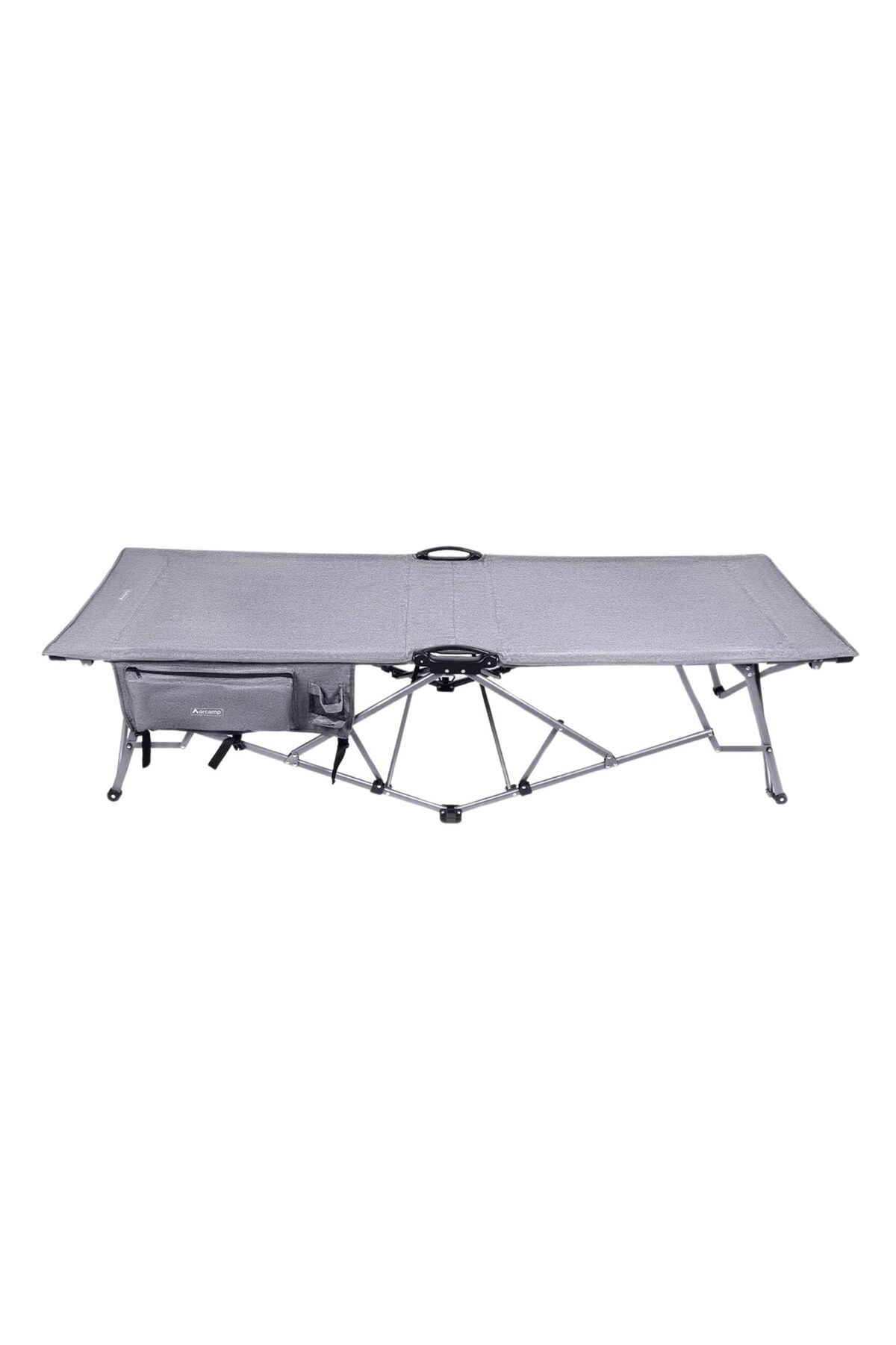 Orcamp Letto Katlanabilir Kamp Yatağı & Kampet - Orcamp -Cepli - Gri - OUT-2361