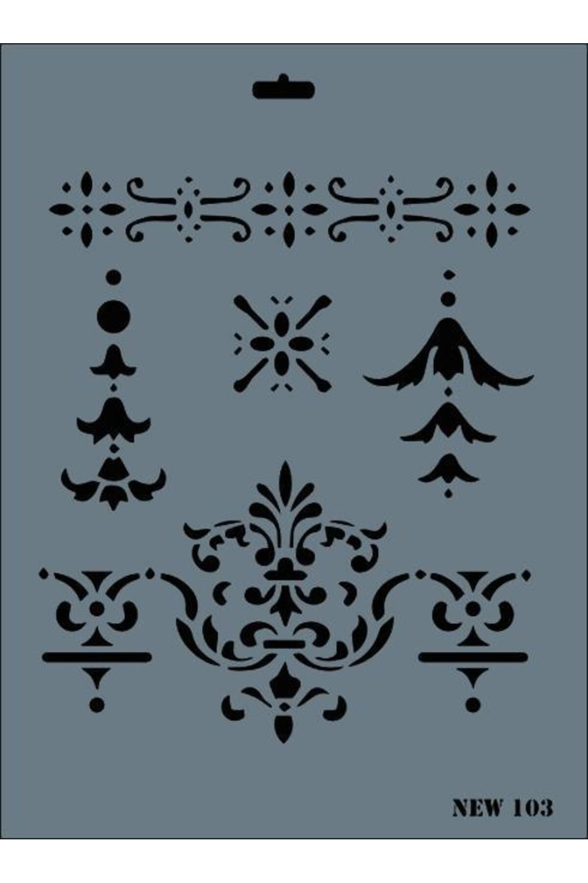 Toptan Bulurum New Seri N-103 Stencil 35x25 cm