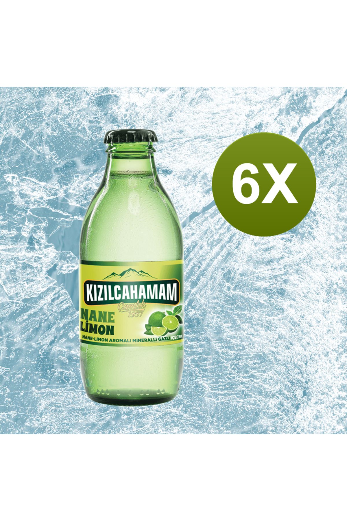 Kızılcahamam Çamlık Nane Limon Aromalı Maden Suyu 200 ML x 6 Adet