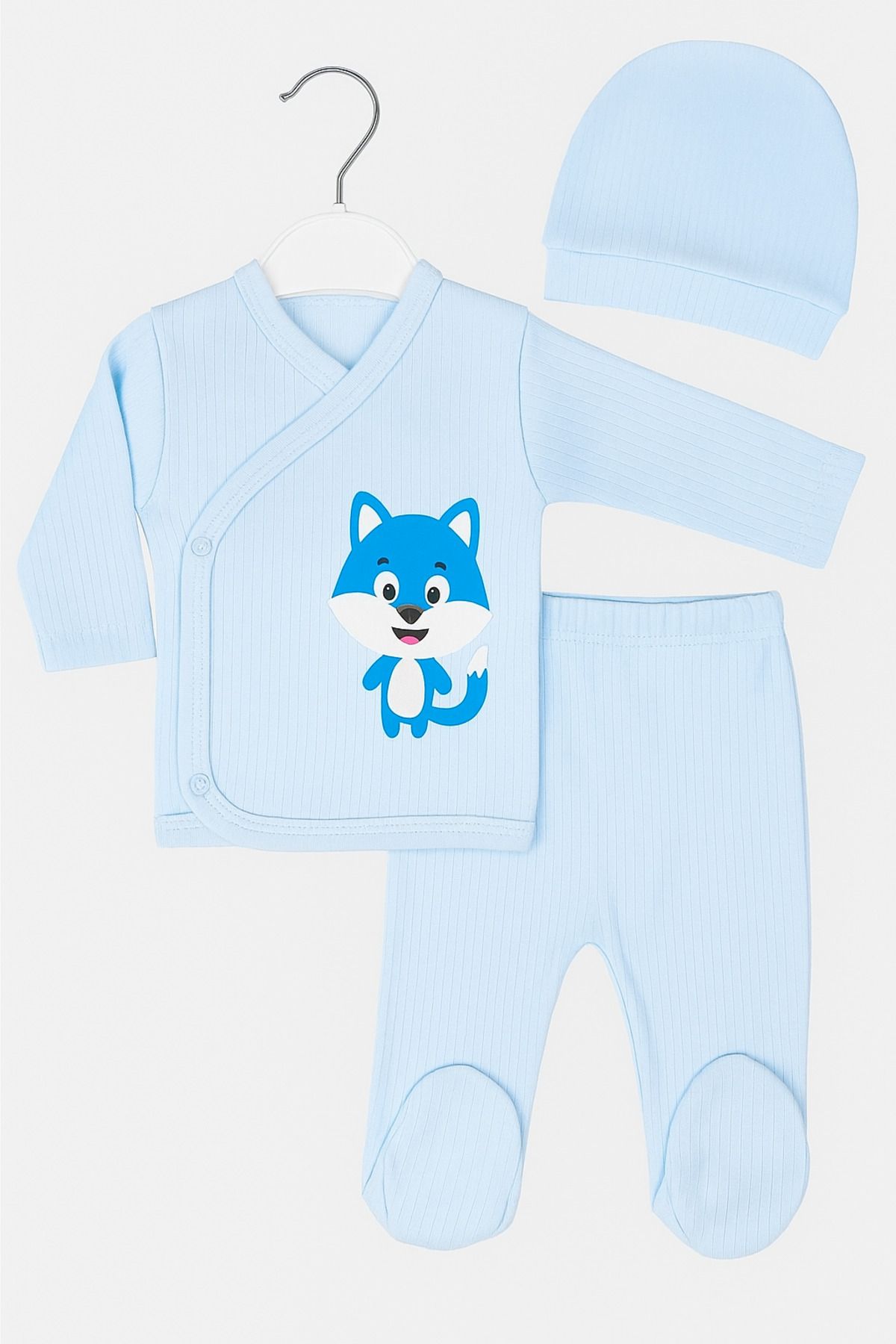 babycheery BEBEK YENİ DOĞAN HASTAHE ÇIKIŞI BASKILI PAMUK KUMAŞ