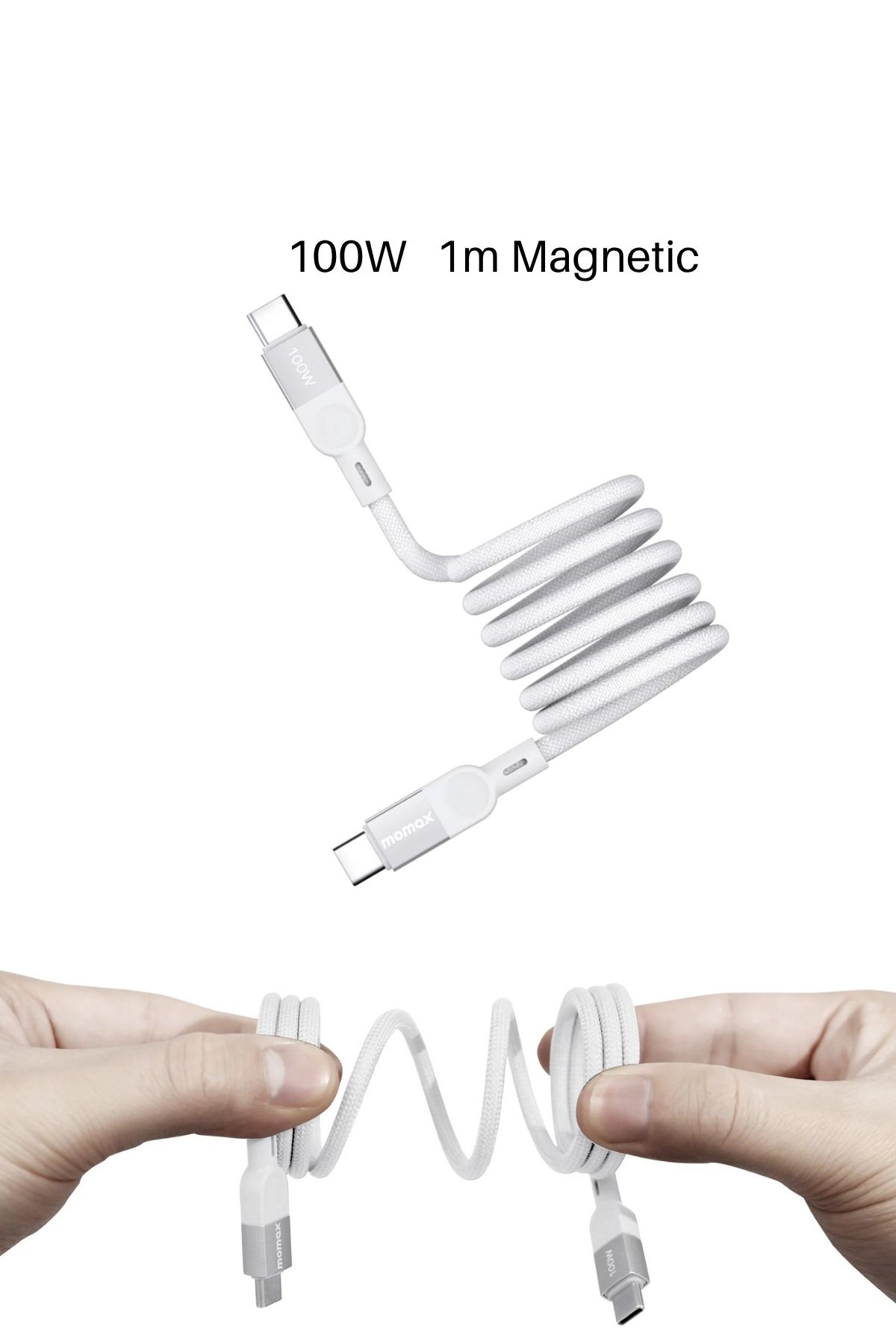 Momax Mag.Link Magnetic 1m FAST Charging USB-C to USB-C Cable (100W) 480Mbps
